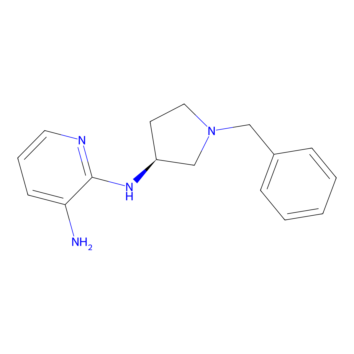(S)-N2-(1-Benzylpyrrolidin-3-yl)pyridine-2,3-diamine molecular structure, CAS 1421013-61-7
