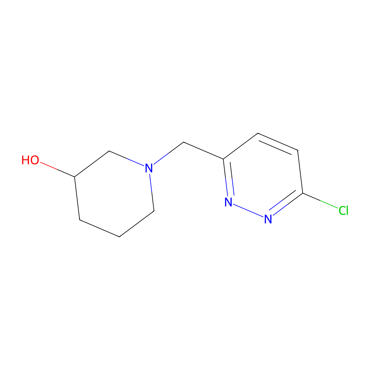 (S)-1-((6-chloropyridazin-3-yl)methyl)piperidin-3-ol molecular structure, CAS 1421027-91-9