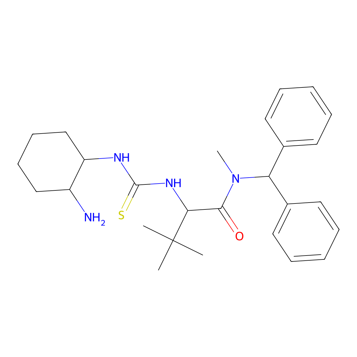 (2S)-2-[[[[(1R,2R)-2-Aminocyclohexyl]amino]thioxomethyl]amino]-N-(diphenylmethyl)-N,3,3-trimethylbutanamide molecular structure, CAS 1421052-39-2