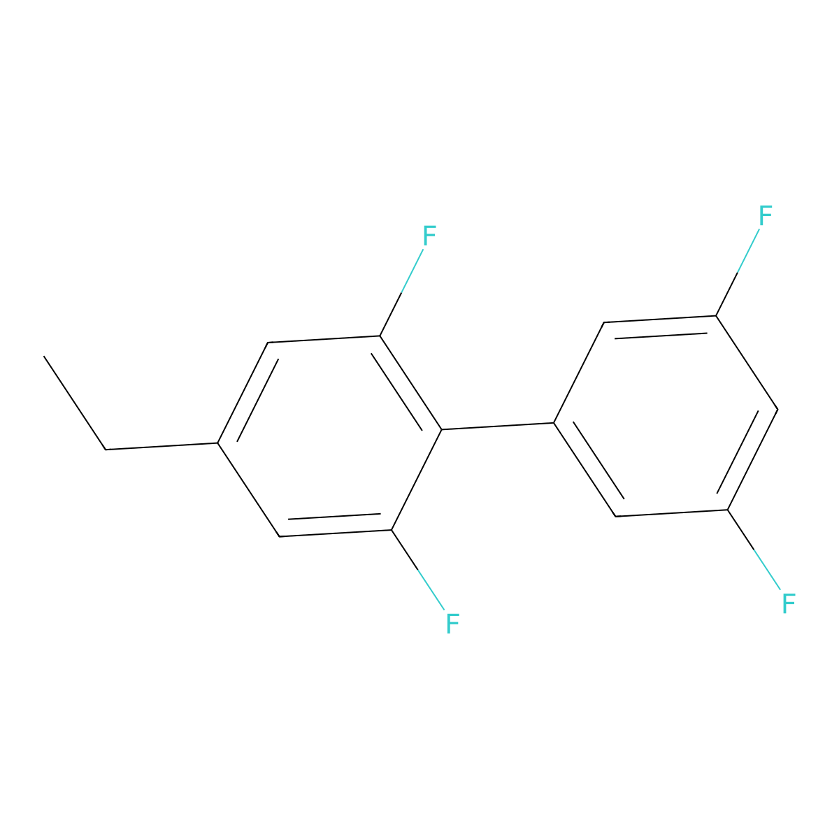 4-Ethyl-2,3',5',6-tetrafluoro-1,1'-biphenyl molecular structure, CAS 1421058-86-7
