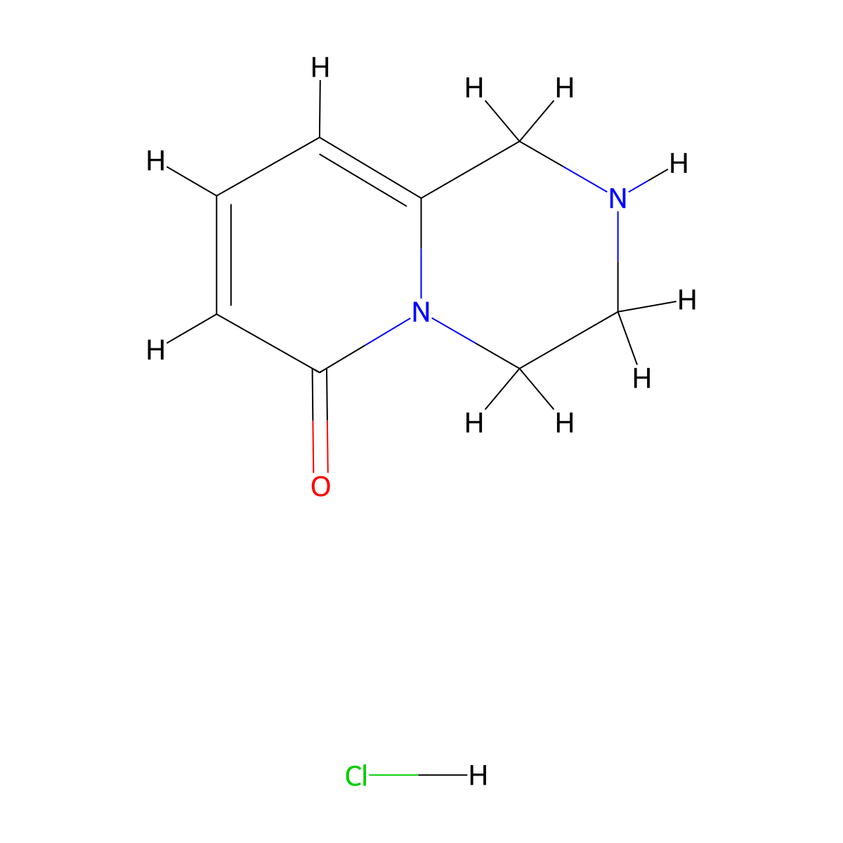 3,4-Dihydro-1H-pyrido[1,2-a]pyrazin-6(2H)-one hydrochloride molecular structure, CAS 1421065-64-6