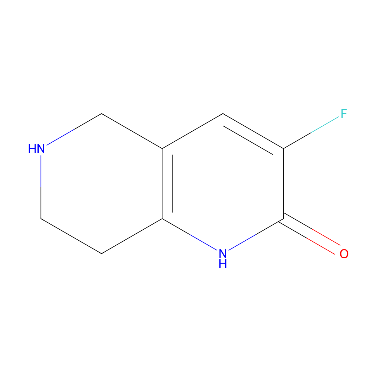 3-Fluoro-5,6,7,8-tetrahydro-1,6-naphthyridin-2(1H)-one molecular structure, CAS 1421066-31-0
