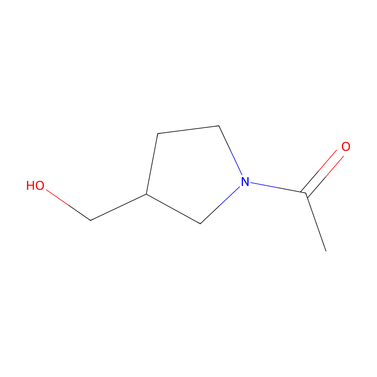 1-[(3S)-3-(hydroxymethyl)pyrrolidin-1-yl]ethan-1-one molecular structure, CAS 1421071-22-8