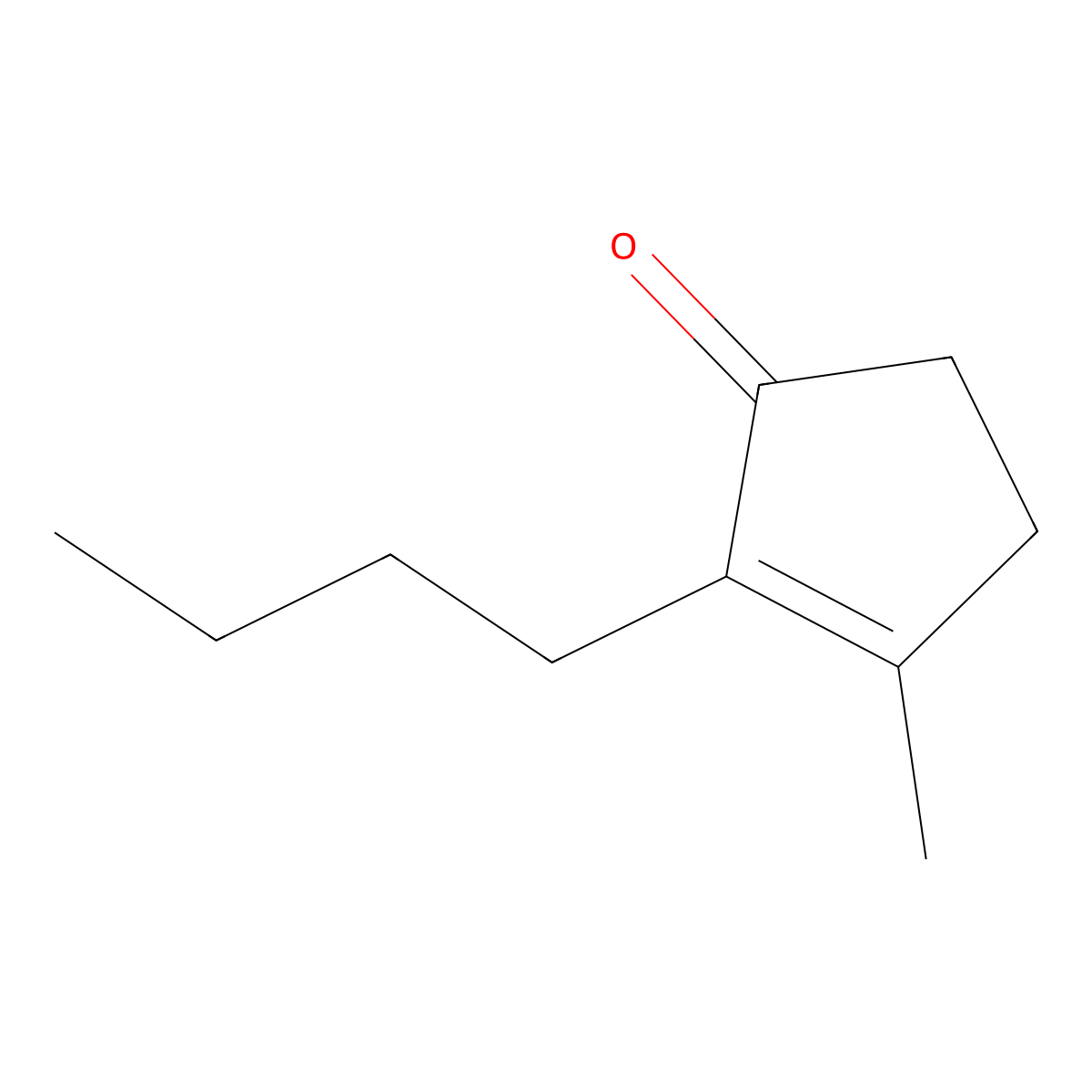 2-Butyl-3-methylcyclopent-2-en-1-one molecular structure, CAS 14211-72-4