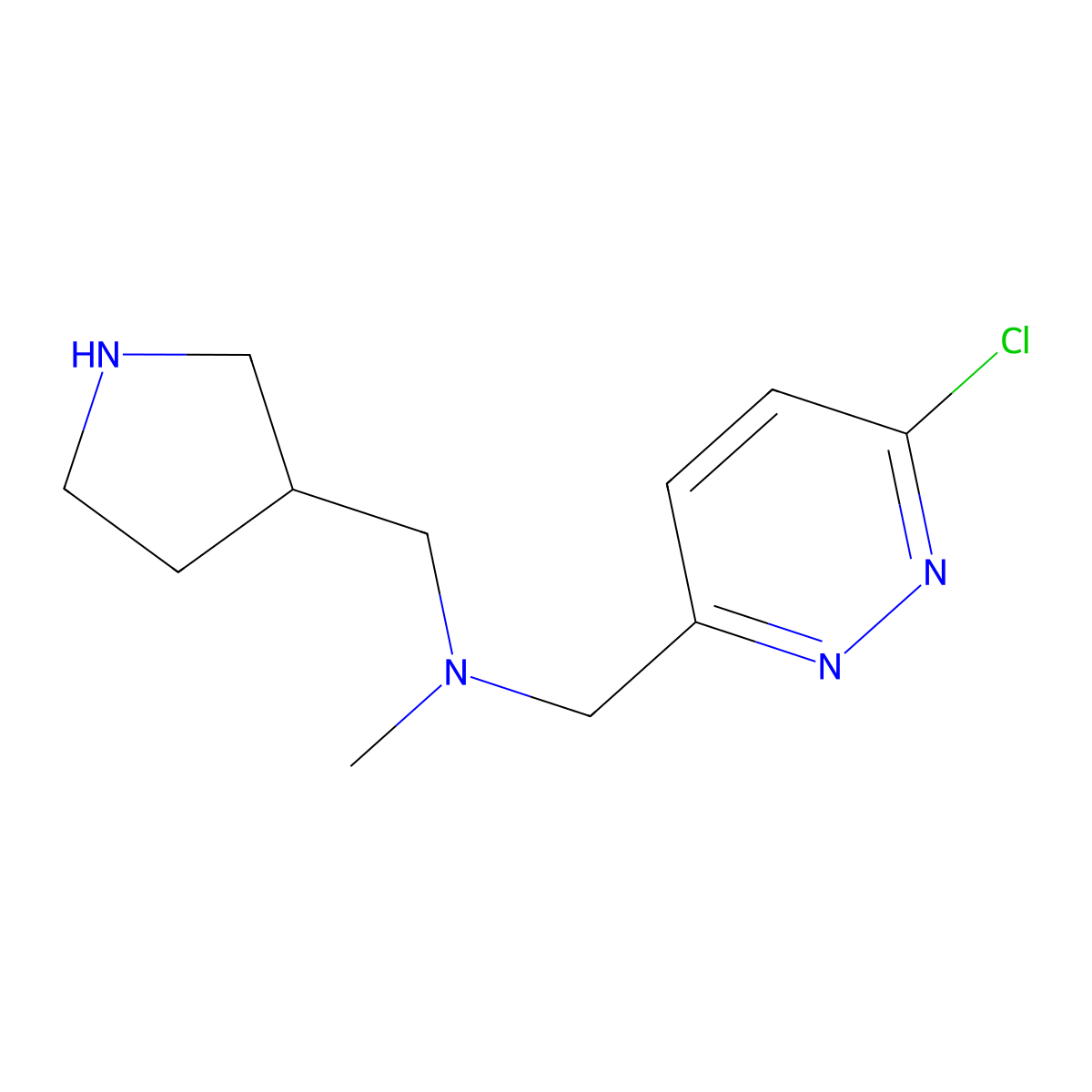 [(6-Chloropyridazin-3-yl)methyl](methyl)[(pyrrolidin-3-yl)methyl]amine molecular structure, CAS 1421103-57-2