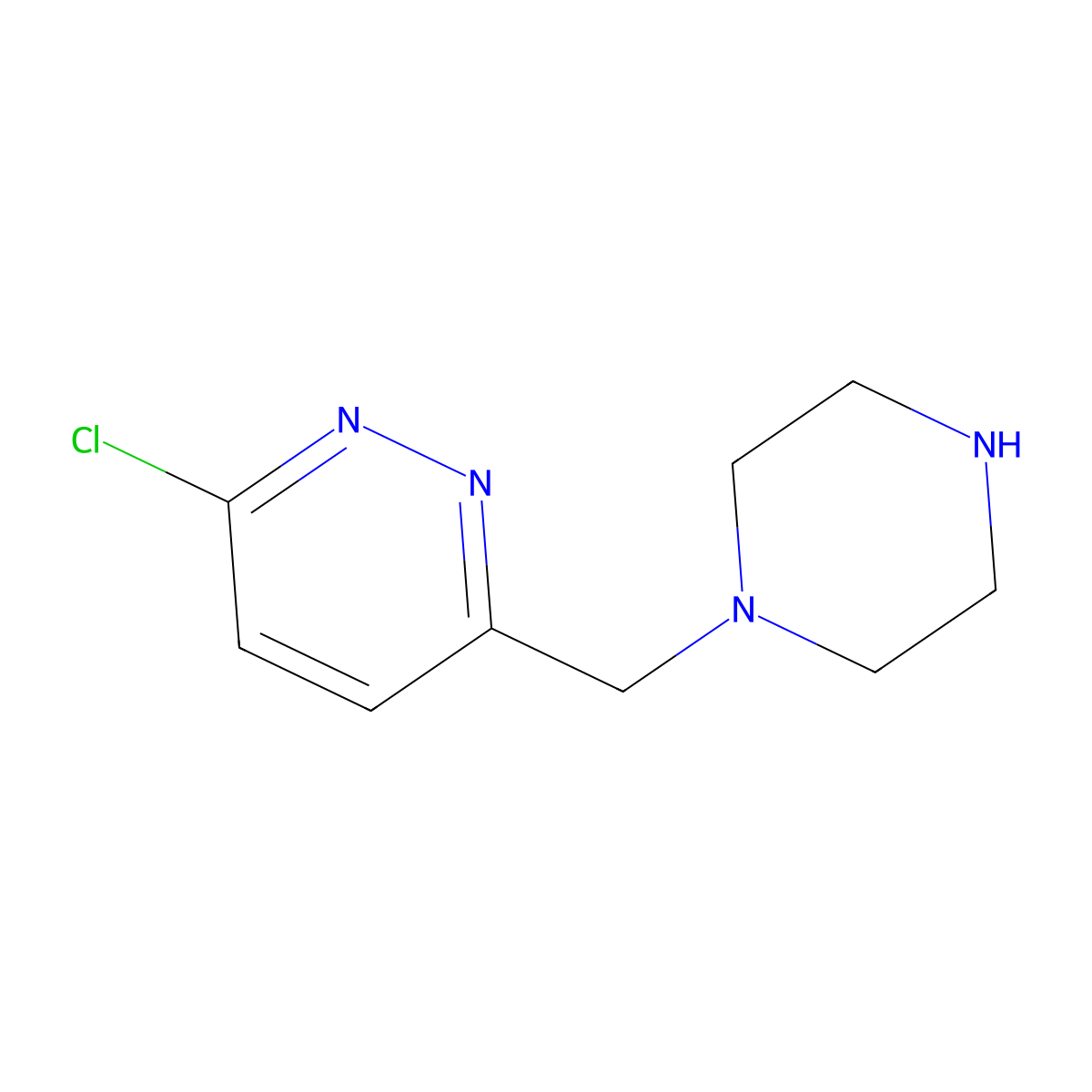 3-Chloro-6-[(piperazin-1-yl)methyl]pyridazine molecular structure, CAS 1421110-99-7