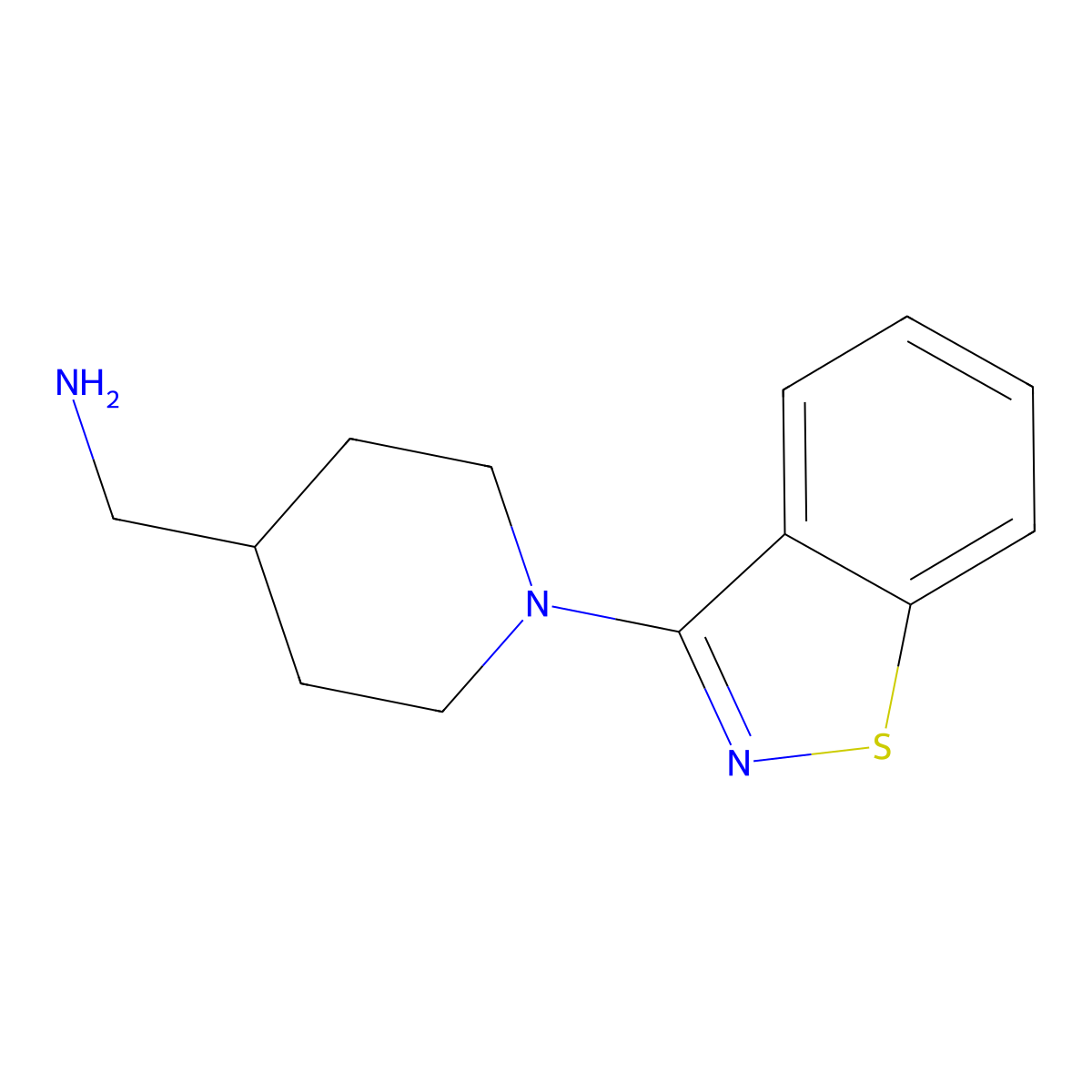 [[1-(1,2-Benzisothiazol-3-YL)piperidin-4-YL]methyl]amine molecular structure, CAS 1421111-26-3