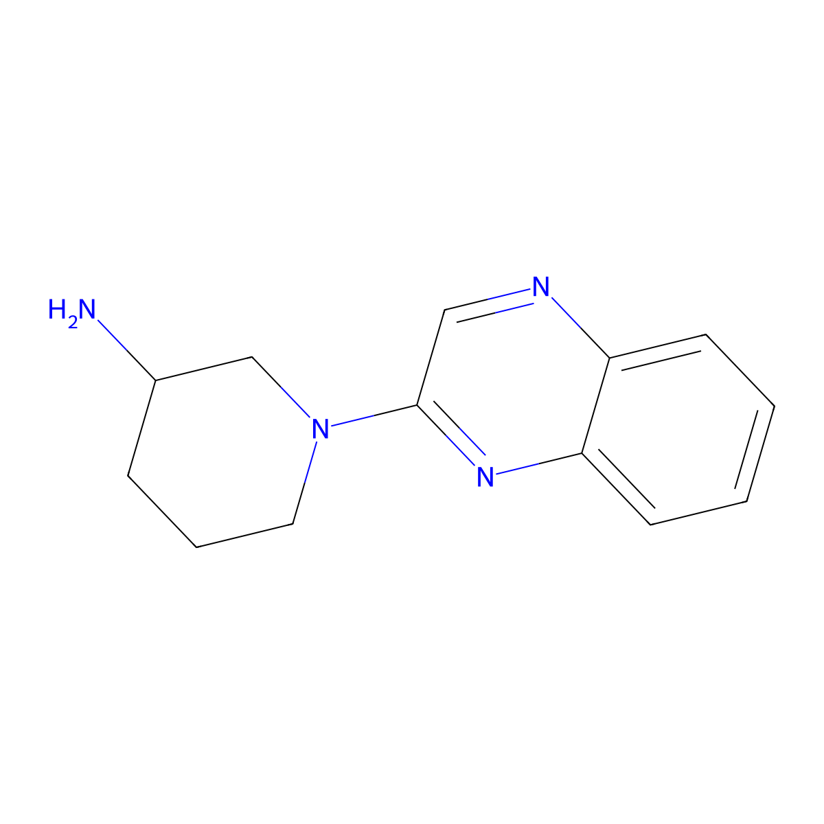 1-(Quinoxalin-2-yl)piperidin-3-amine molecular structure, CAS 1421114-26-2