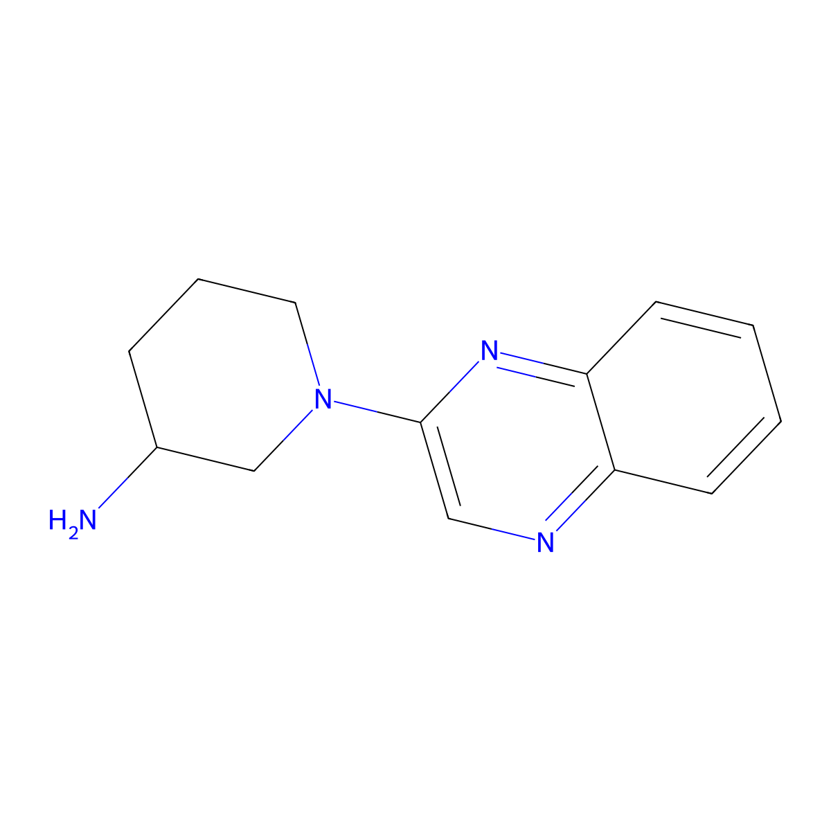 1-(Quinoxalin-2-yl)piperidin-3-amine molecular structure, CAS 1421114-26-2