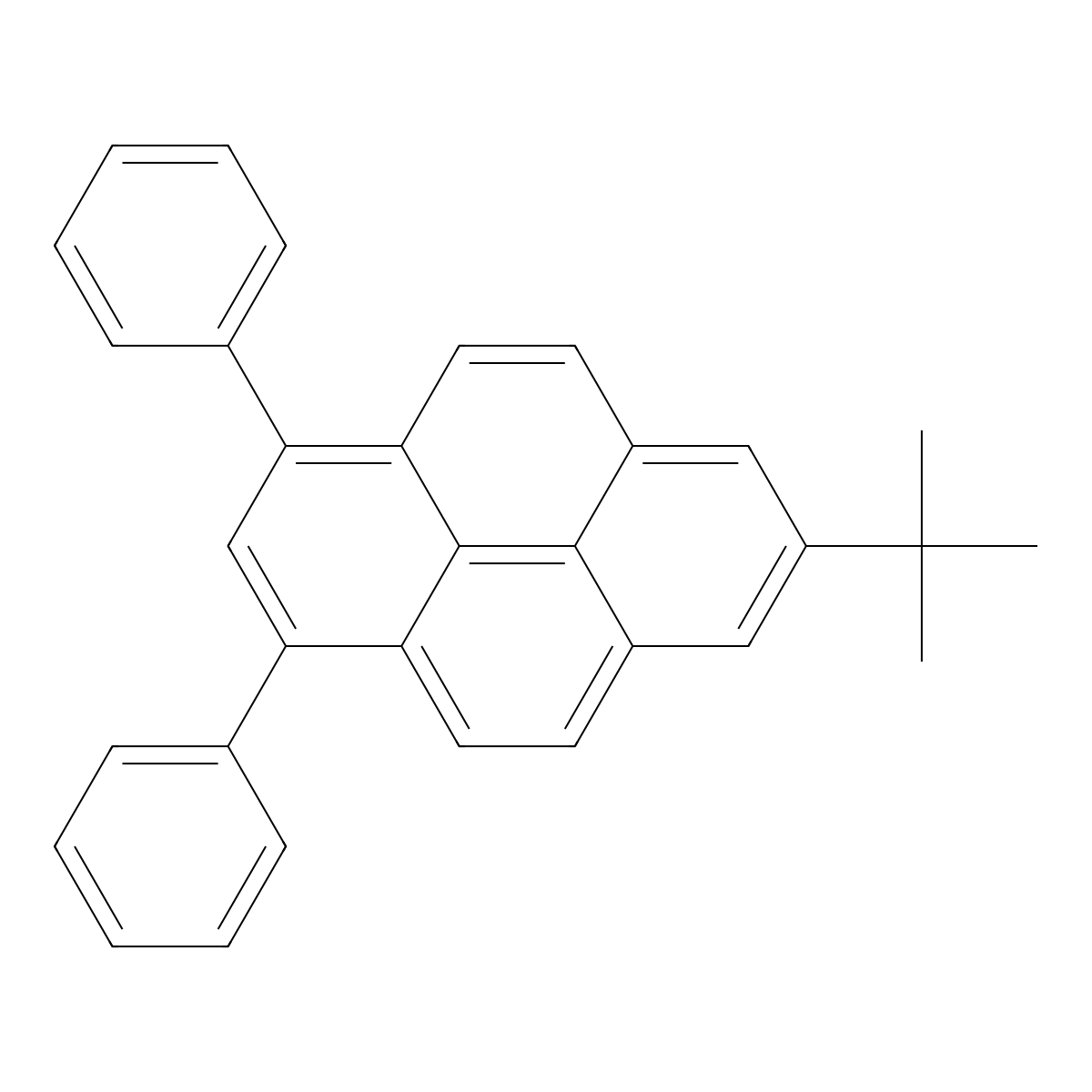 7-tert-Butyl-1,3-diphenylpyrene molecular structure, CAS 1421130-56-4