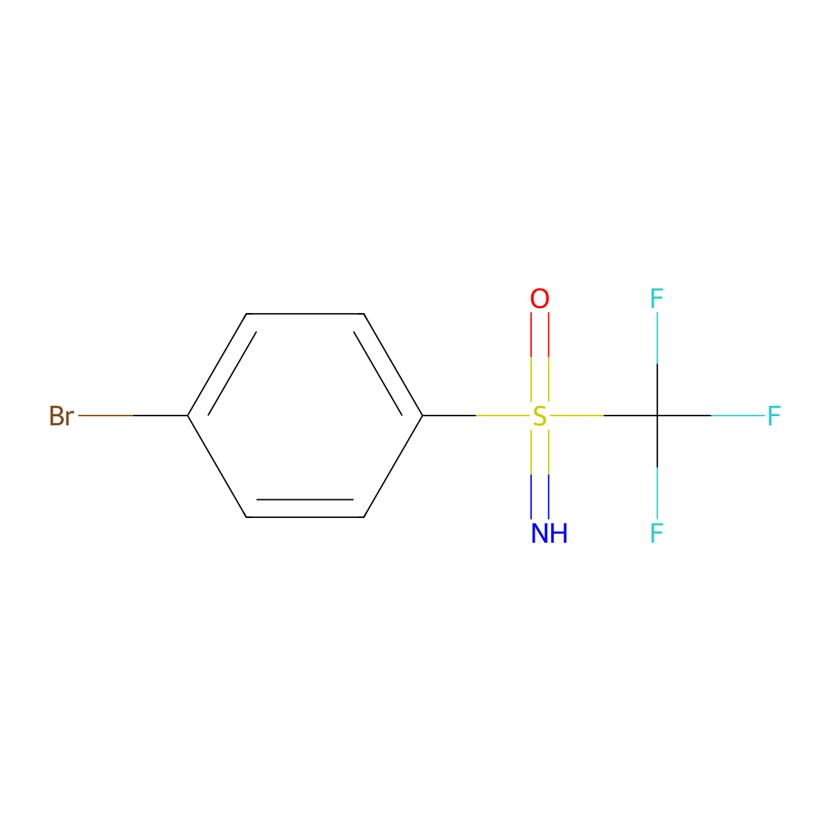 (4-Bromophenyl)(imino)(trifluoromethyl)-lambda6-sulfanone molecular structure, CAS 1421133-03-0