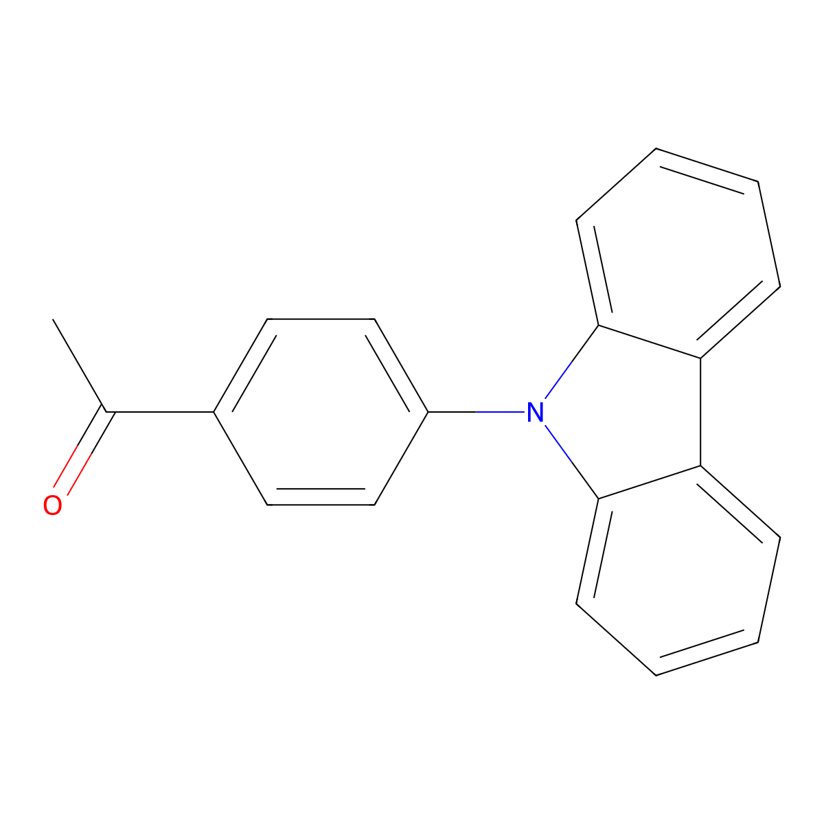 1-[4-(9H-Carbazol-9-yl)phenyl]ethanone molecular structure, CAS 142116-85-6