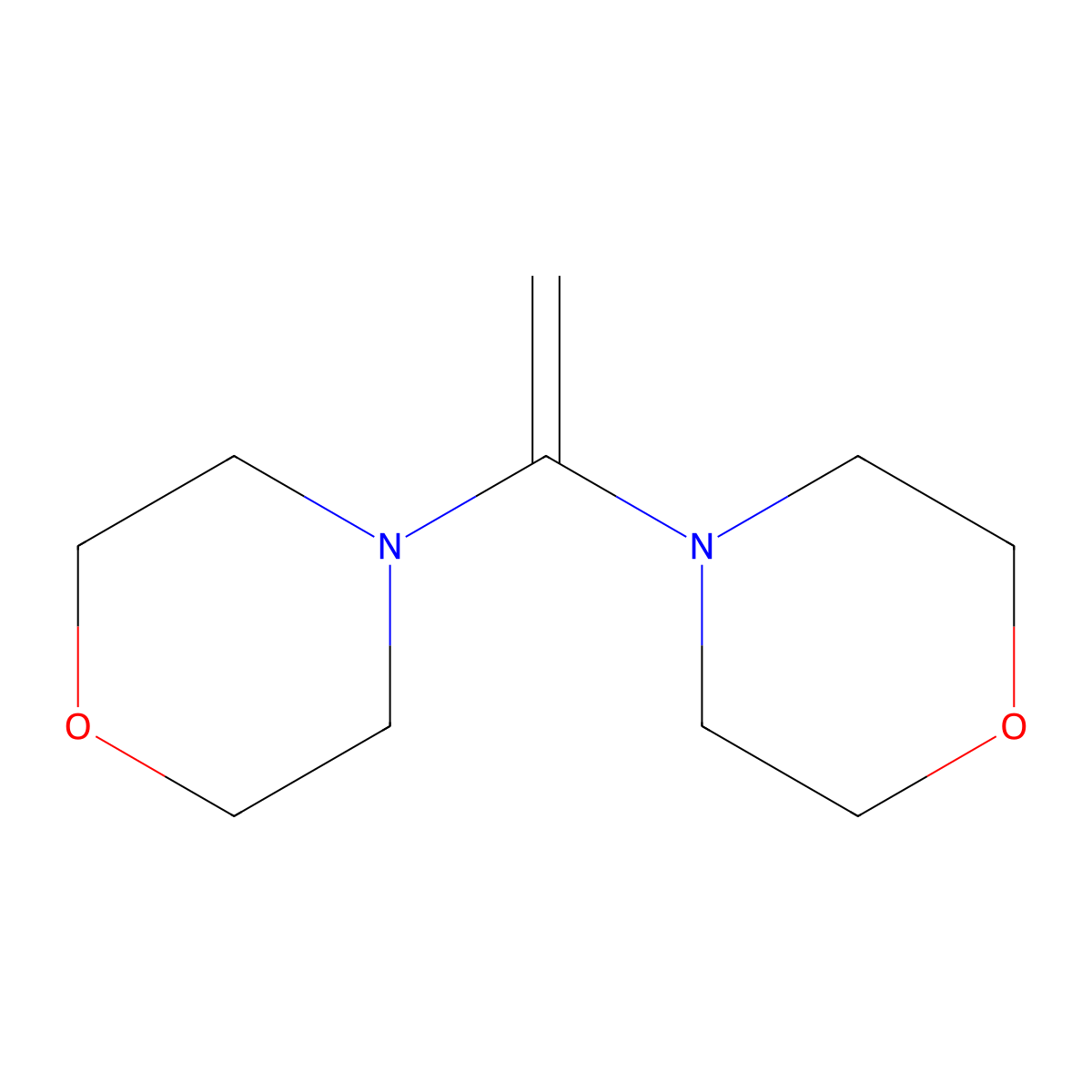 1,1-Bis(morpholino)ethylene molecular structure, CAS 14212-87-4