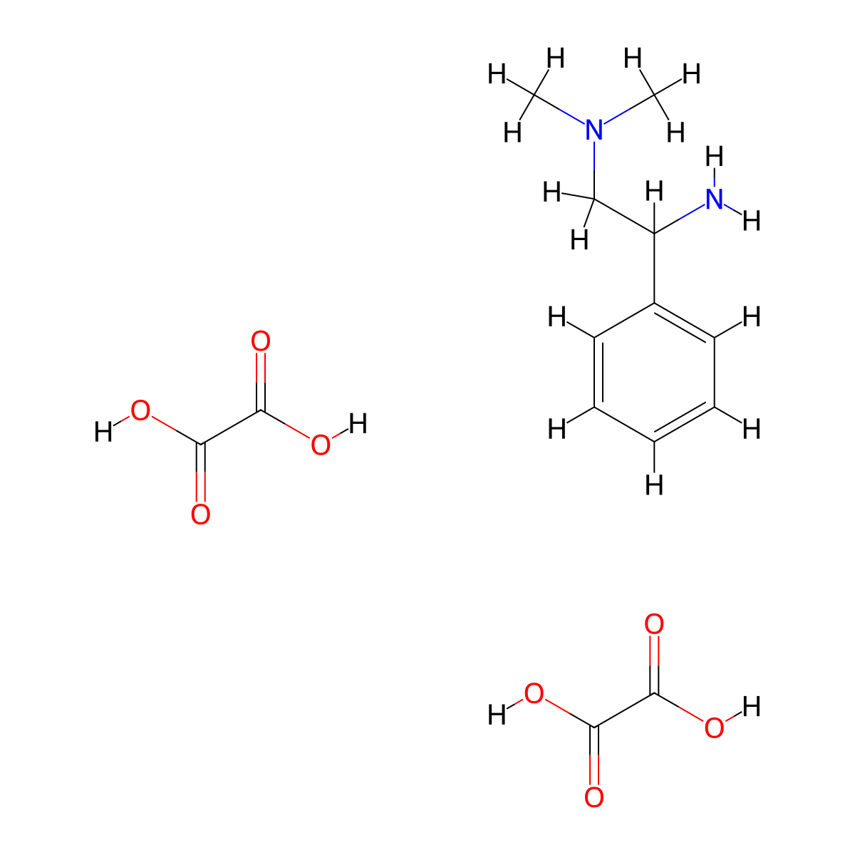 N1,N1-Dimethyl-2-phenylethane-1,2-diamine dioxalate molecular structure, CAS 1421239-34-0