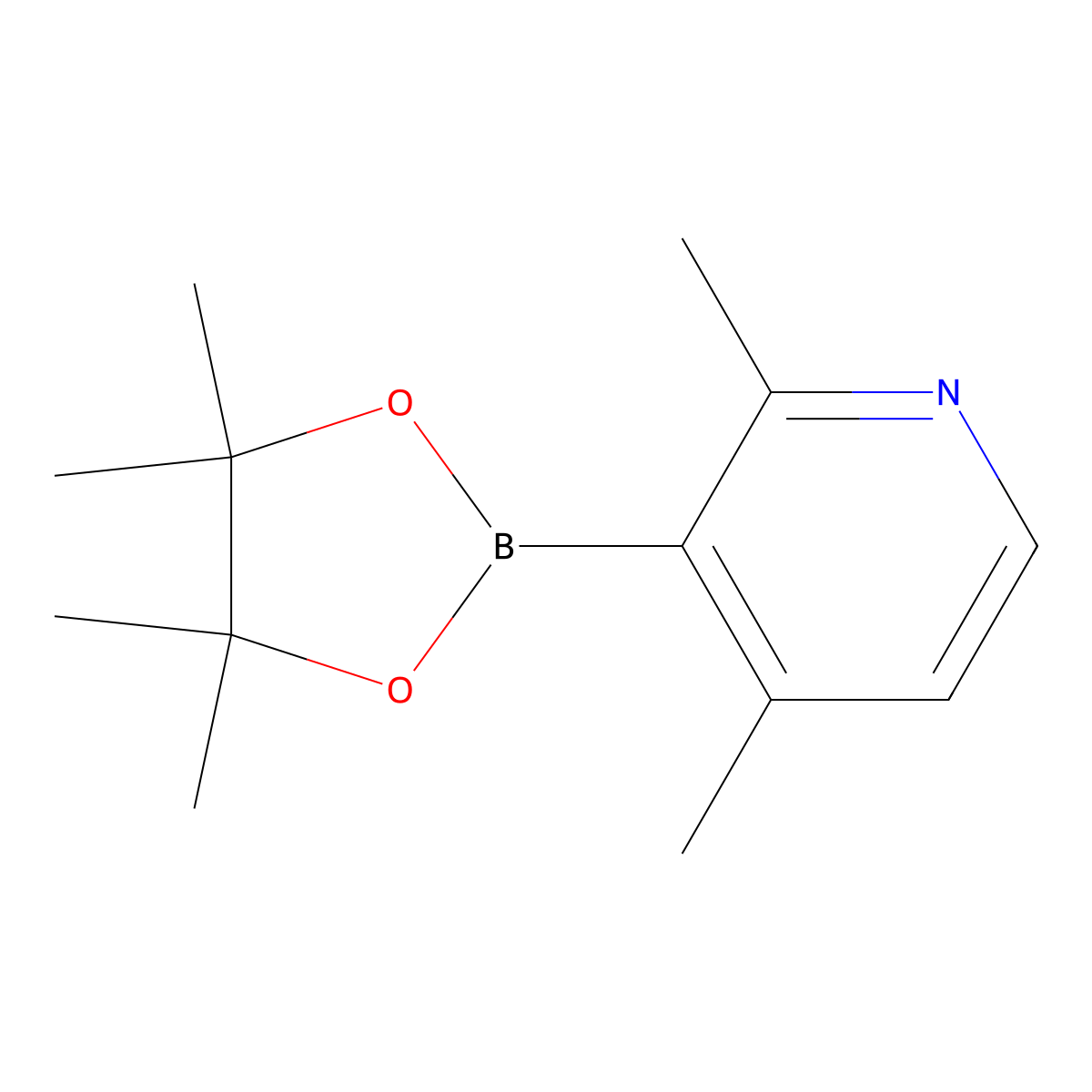 2,4-Dimethyl-3-(4,4,5,5-tetramethyl-1,3,2-dioxaborolan-2-yl)pyridine molecular structure, CAS 1421252-89-2