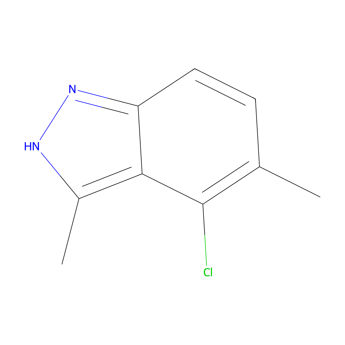 4-chloro-3,5-dimethyl-1H-indazole molecular structure, CAS 1421252-91-6