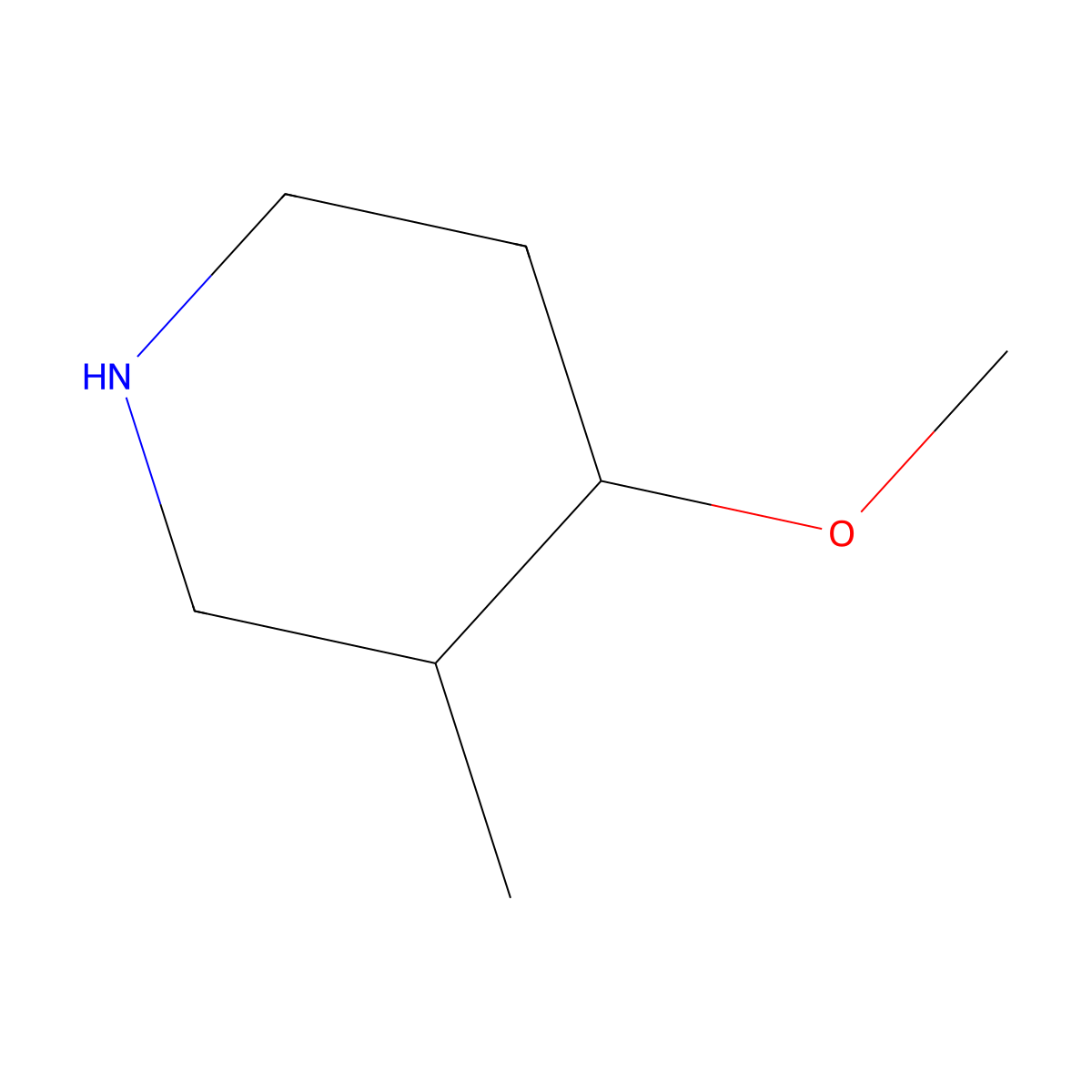 (3S,4S)-4-methoxy-3-methylpiperidine molecular structure, CAS 1421253-12-4
