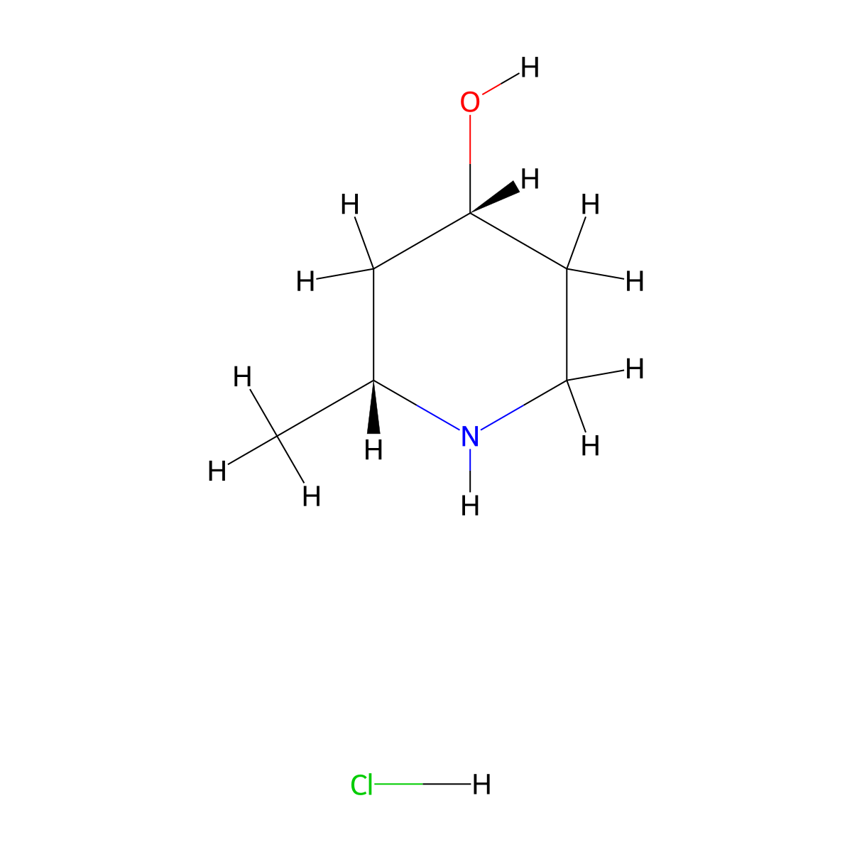 rac-(2R,4R)-2-methylpiperidin-4-ol hydrochloride molecular structure, CAS 1421254-85-4