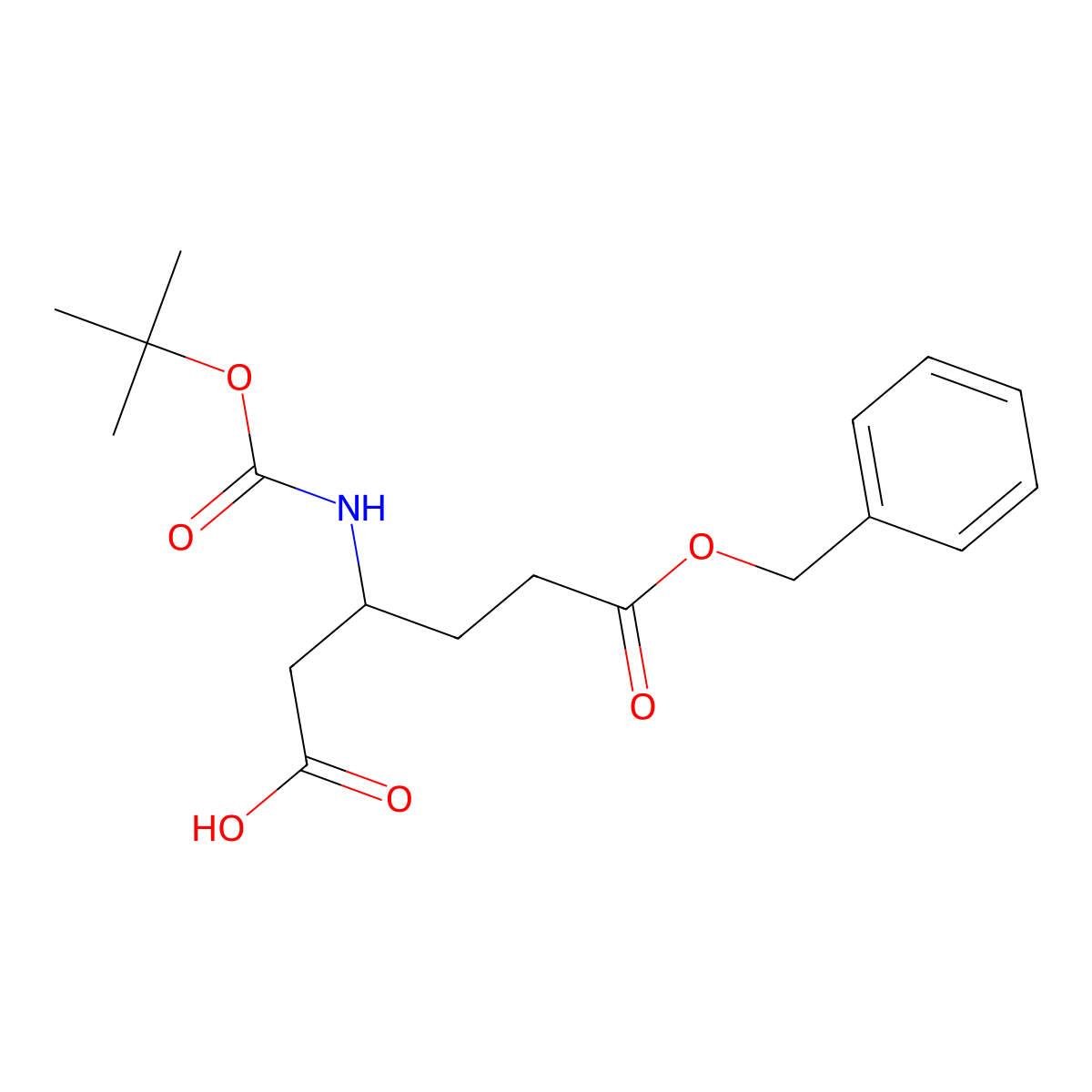 Boc-D-beta-homoglutamic acid(OBzl) molecular structure, CAS 1421258-63-0