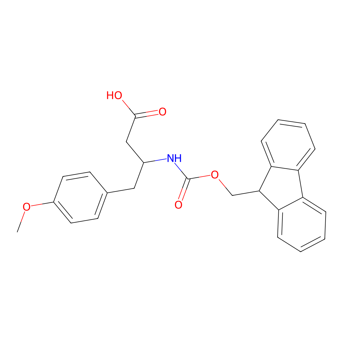 Fmoc-(R)-3-Amino-4-(4-methoxy-phenyl)-butyric acid molecular structure, CAS 1421258-65-2