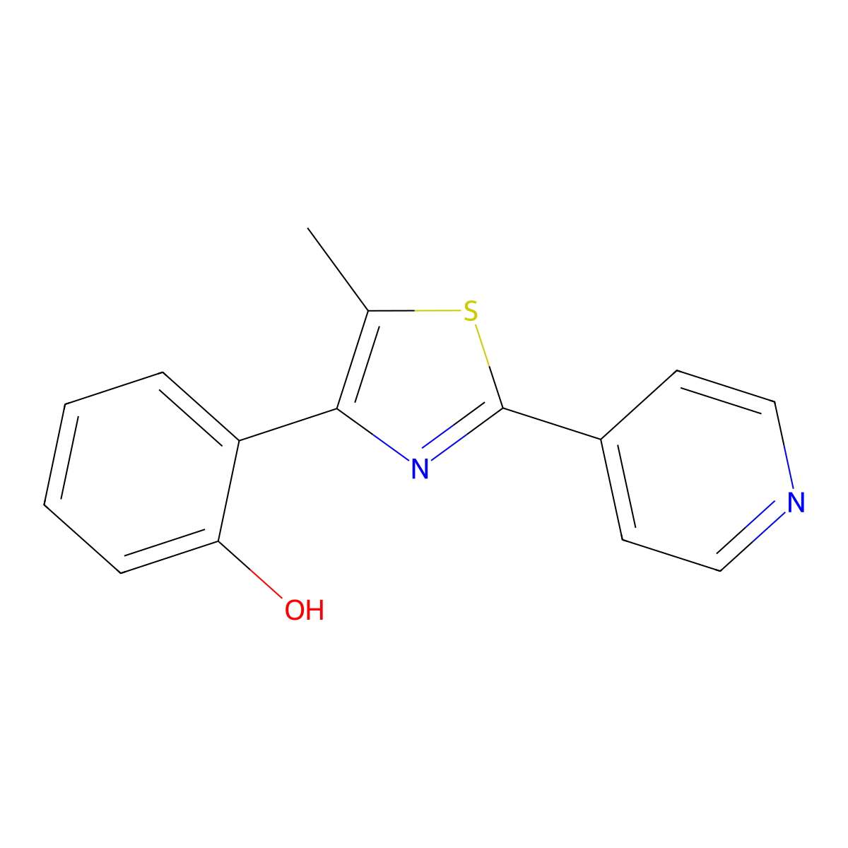 4-(2-Hydroxyphenyl)-5-methyl-2-(4-pyridyl)thiazole molecular structure, CAS 1421261-35-9