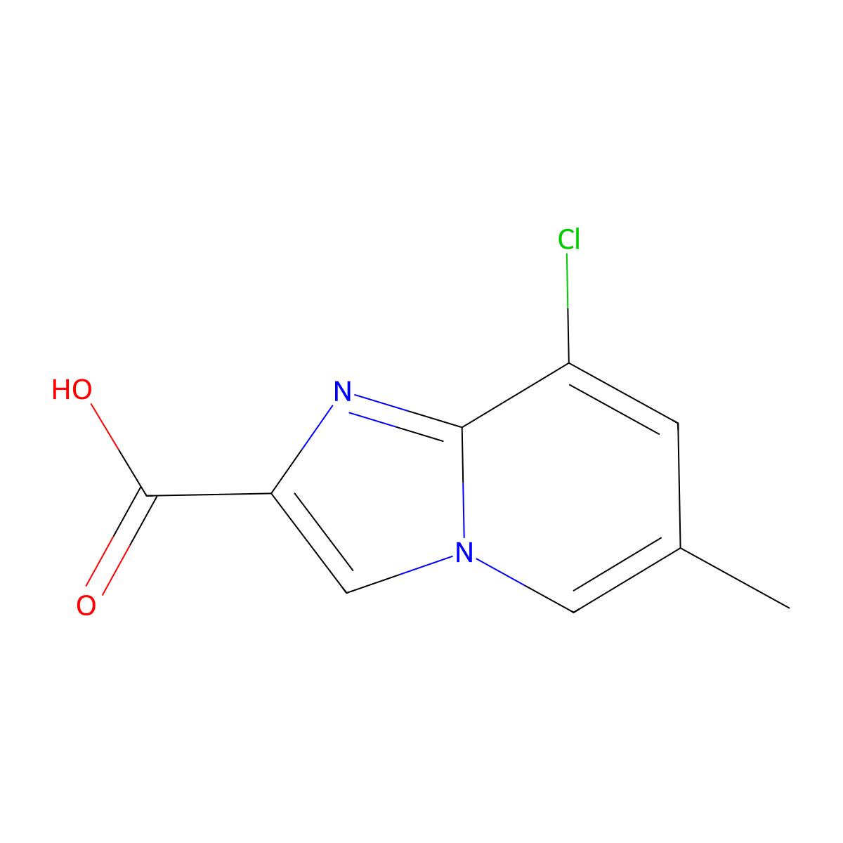 8-Chloro-6-methylimidazo[1,2-a]pyridine-2-carboxylic acid molecular structure, CAS 1421261-78-0