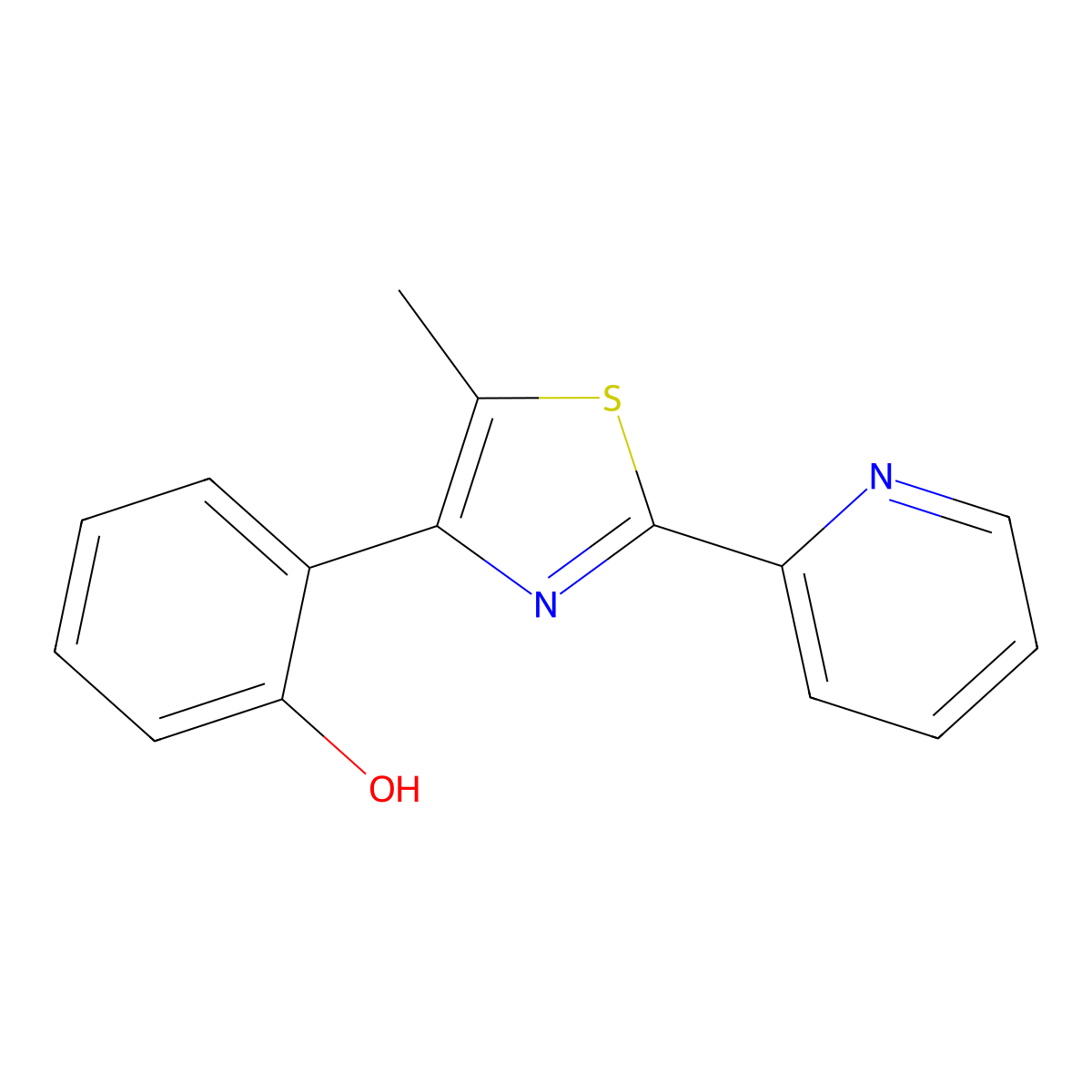 4-(2-Hydroxyphenyl)-5-methyl-2-(2-pyridyl)thiazole molecular structure, CAS 1421261-84-8