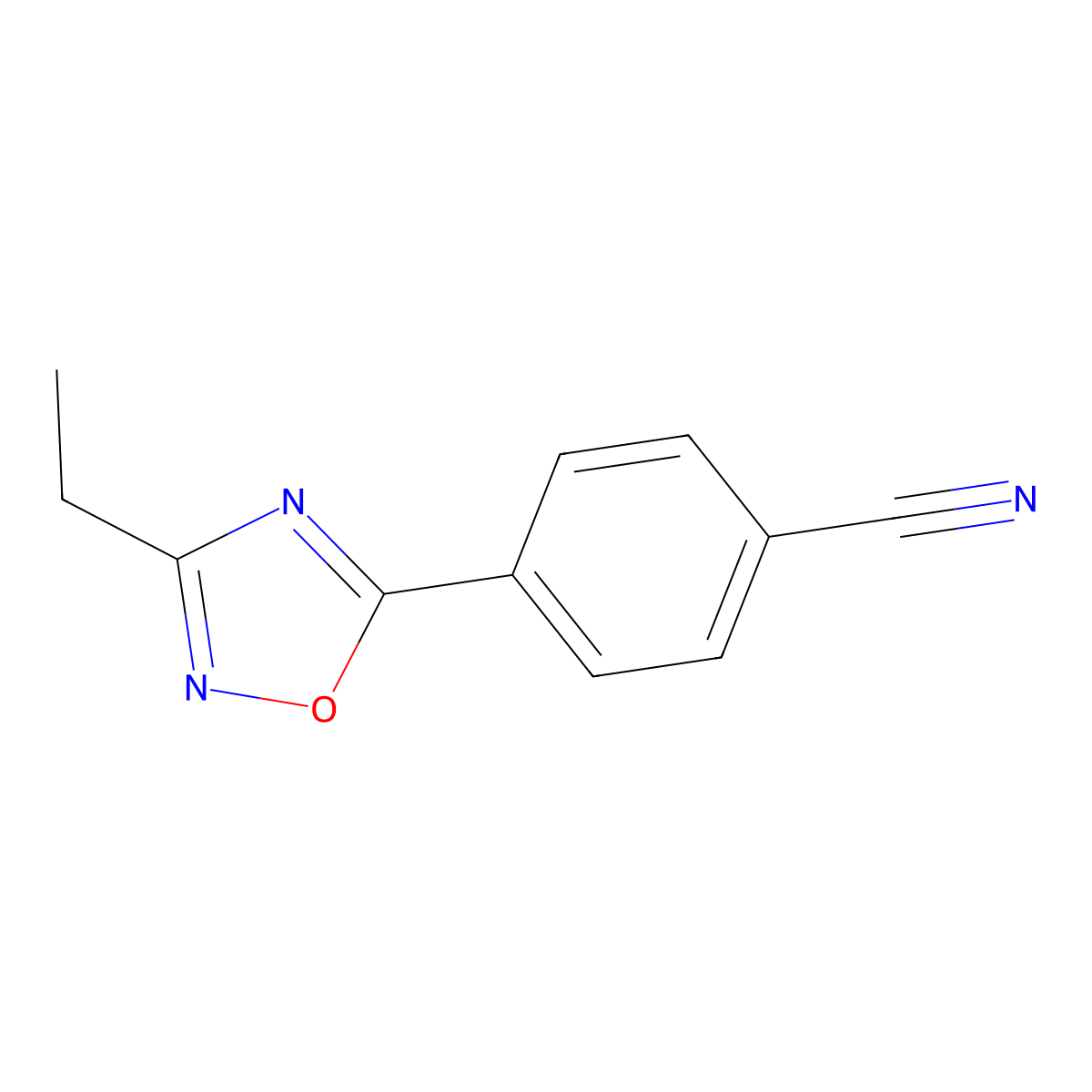 4-(3-Ethyl-1,2,4-oxadiazol-5-yl)benzonitrile molecular structure, CAS 1421262-65-8