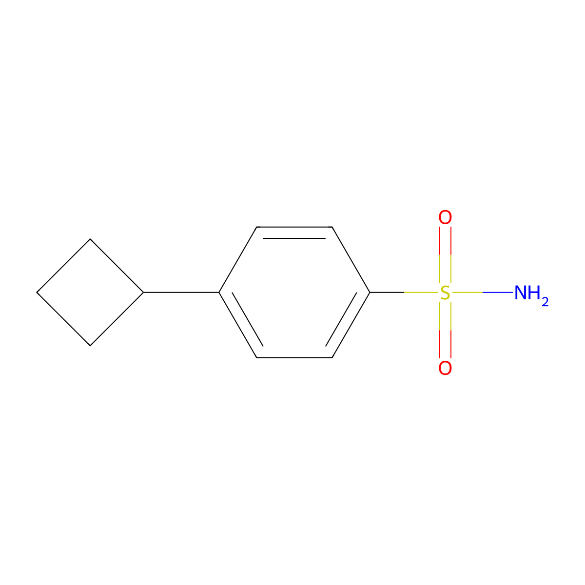 4-Cyclobutylbenzene-1-sulfonamide molecular structure, CAS 1421262-71-6