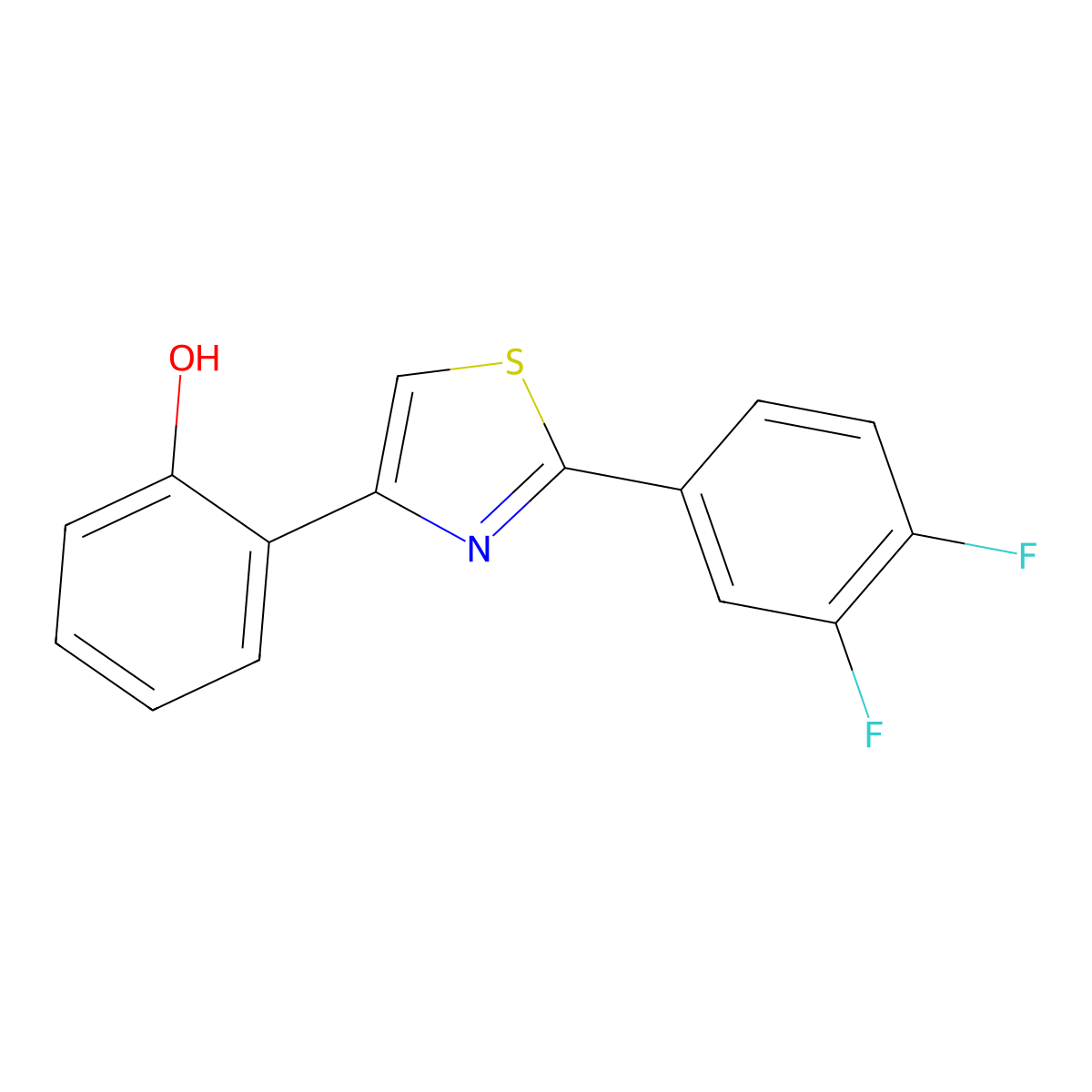 2-(3,4-Difluorophenyl)-4-(2-hydroxyphenyl)thiazole molecular structure, CAS 1421262-72-7