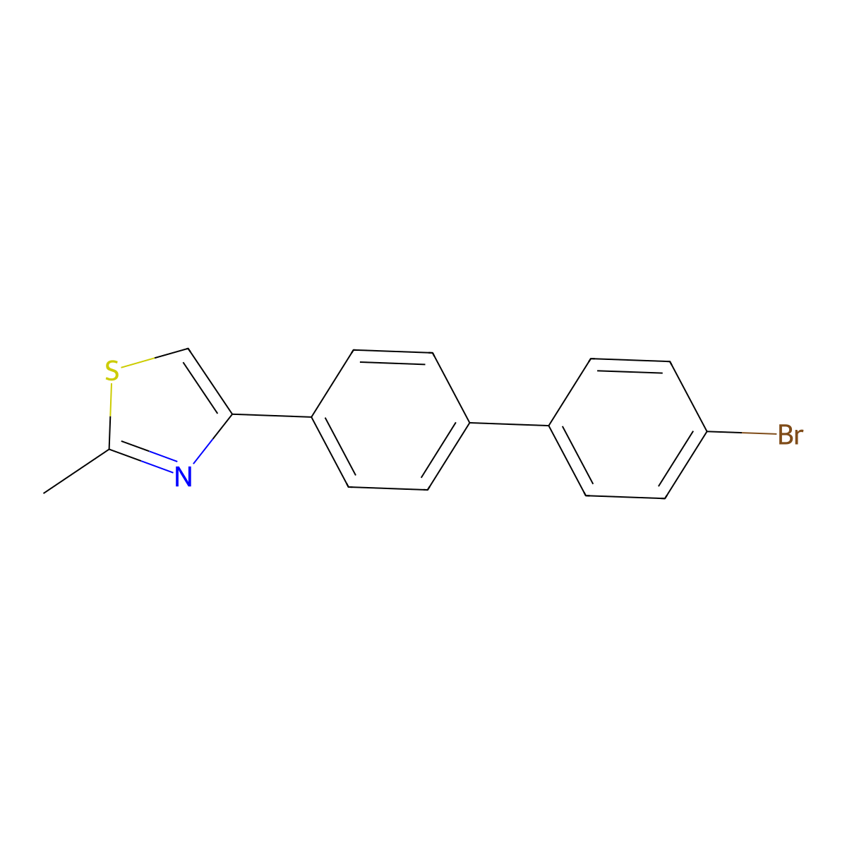 4-(4'-Bromo-4-biphenylyl)-2-methylthiazole molecular structure, CAS 1421262-90-9