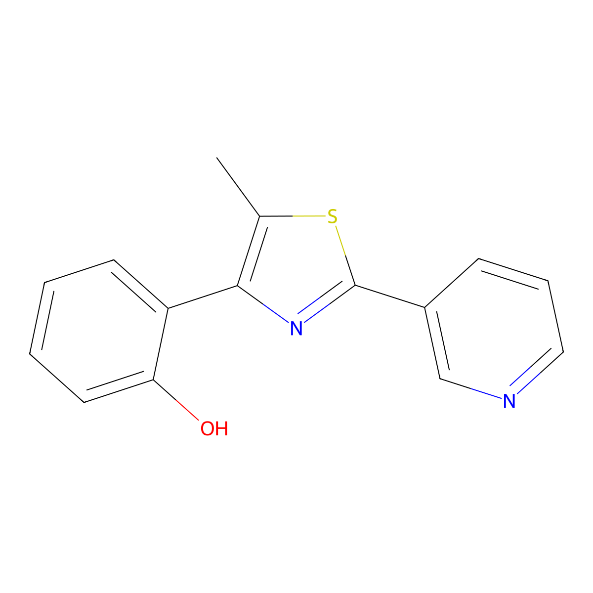 4-(2-Hydroxyphenyl)-5-methyl-2-(3-pyridyl)thiazole molecular structure, CAS 1421263-29-7