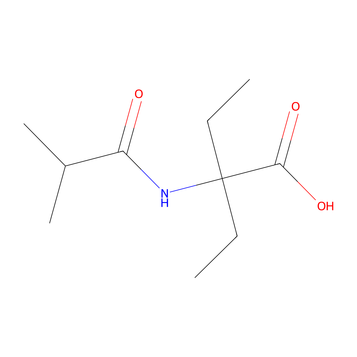 2-Ethyl-2-(isobutyrylamino)butyric acid molecular structure, CAS 1421263-51-5