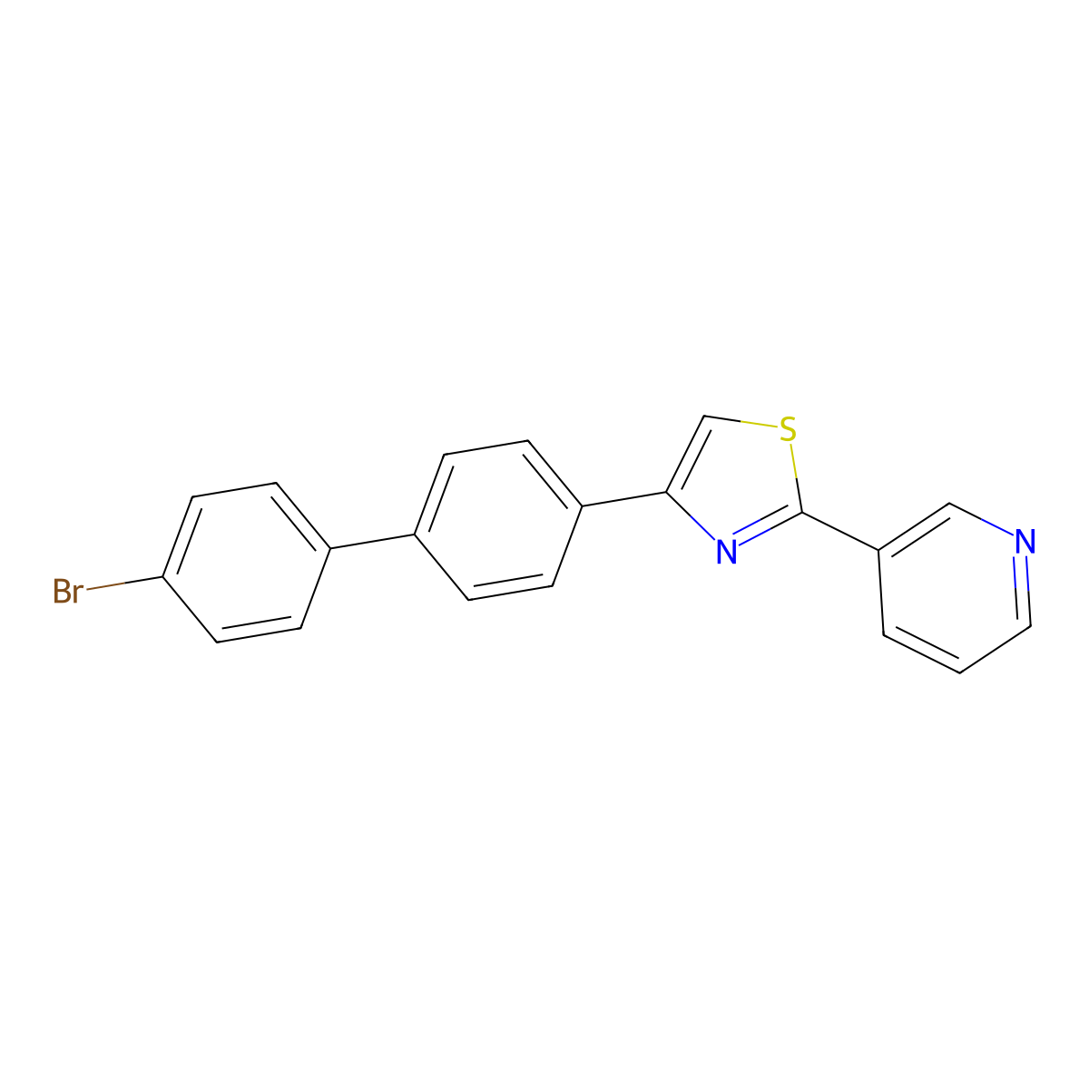4-(4'-Bromo-4-biphenylyl)-2-(3-pyridyl)thiazole molecular structure, CAS 1421263-56-0