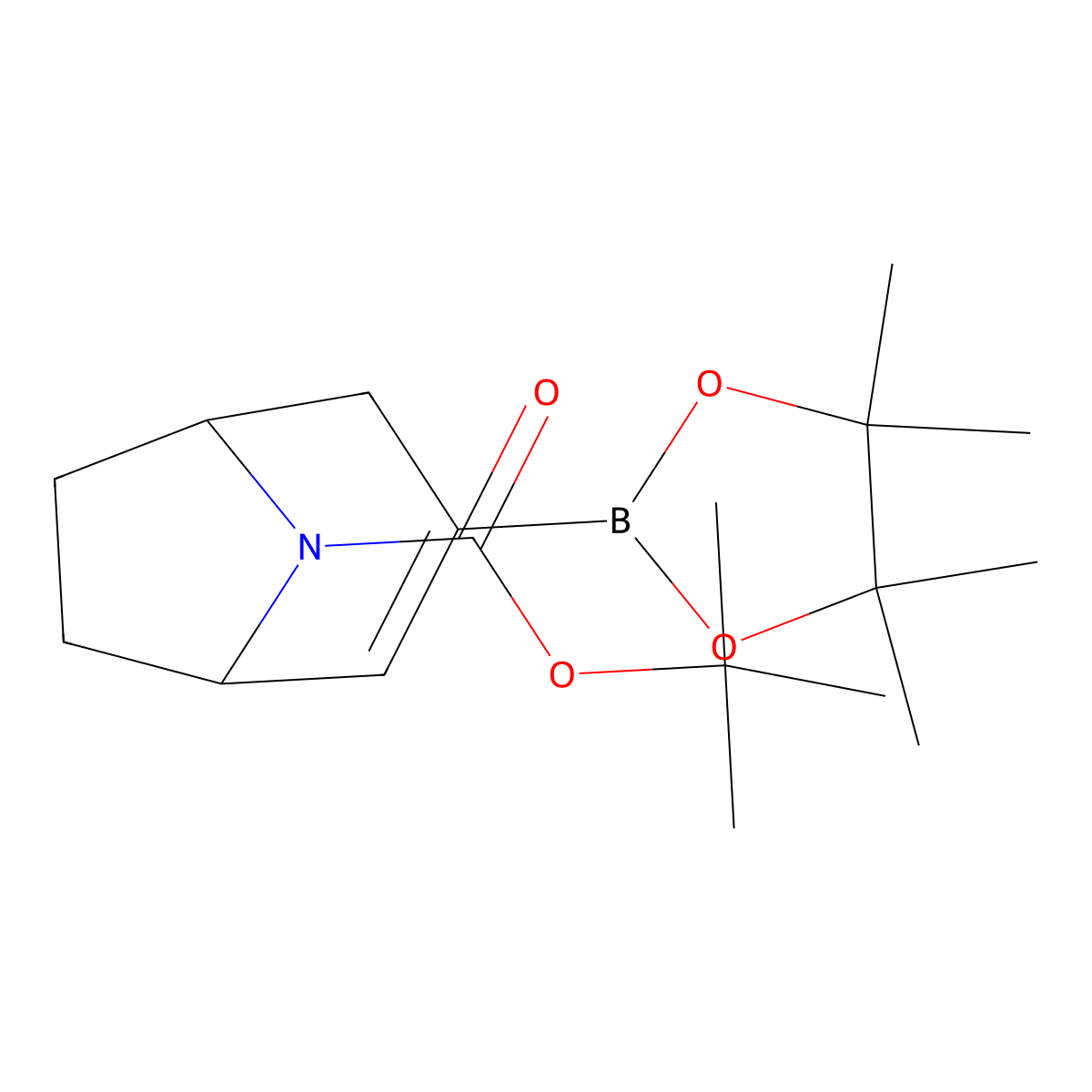 (1R,5S)-tert-Butyl 3-(4,4,5,5-tetramethyl-1,3,2-dioxaborolan-2-yl)-8-azabicyclo[3.2.1]oct-3-ene-8-carboxylate molecular structure, CAS 1421281-30-2