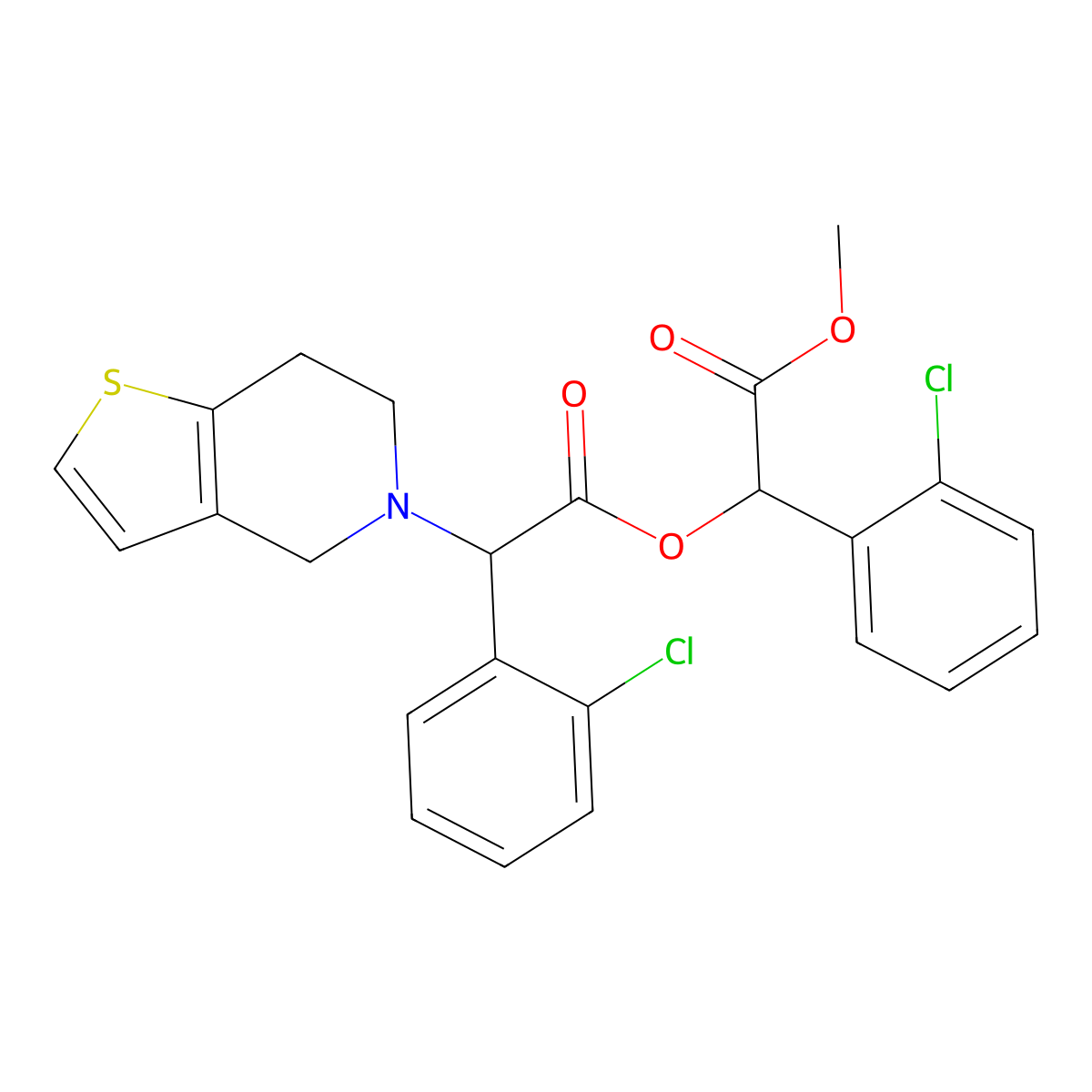Clopidogrel Carboxylic Acid [Methyl (R)-o-chloromandelate] Ester molecular structure, CAS 1421283-60-4