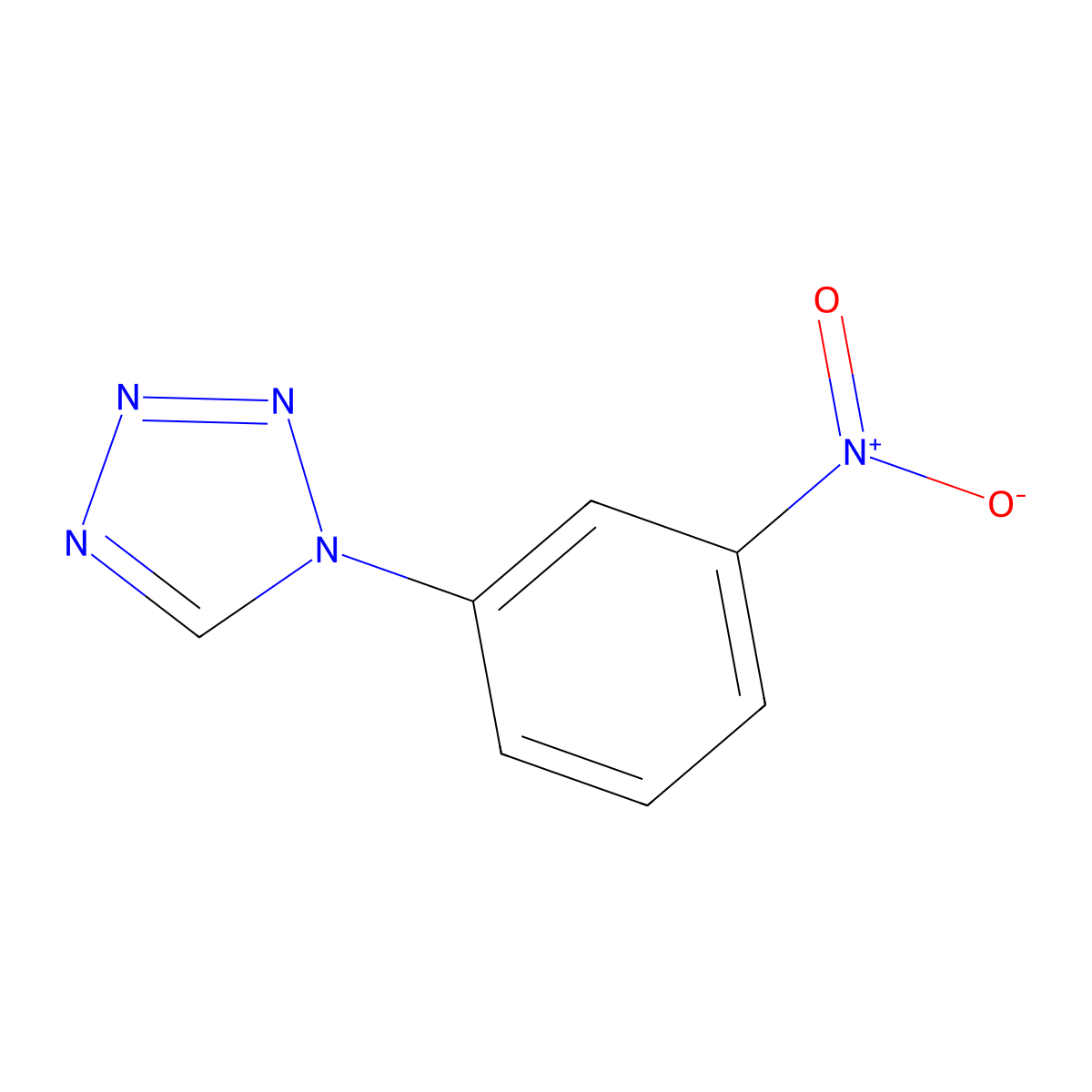 1-(3-Nitrophenyl)-1H-tetrazole molecular structure, CAS 14213-10-6