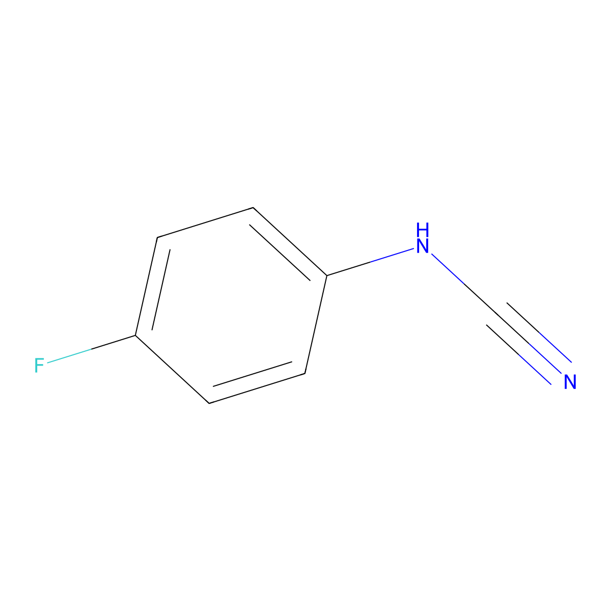 N-(4-Fluorophenyl)cyanamide molecular structure, CAS 14213-19-5