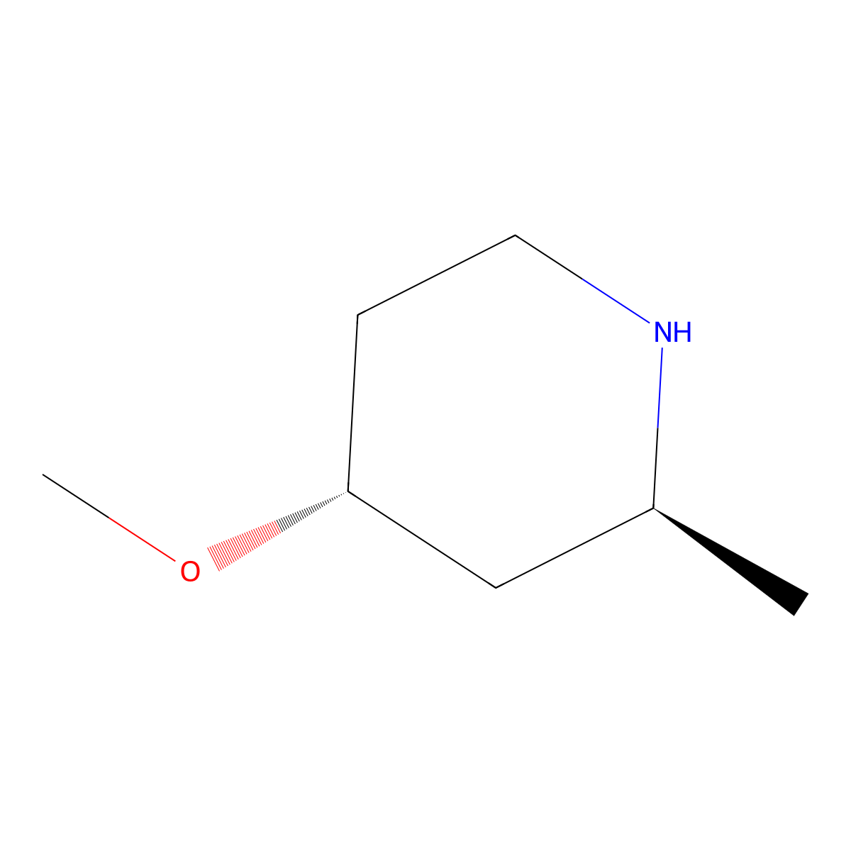 (2S,4R)-4-Methoxy-2-methylpiperidine molecular structure, CAS 1421309-95-6