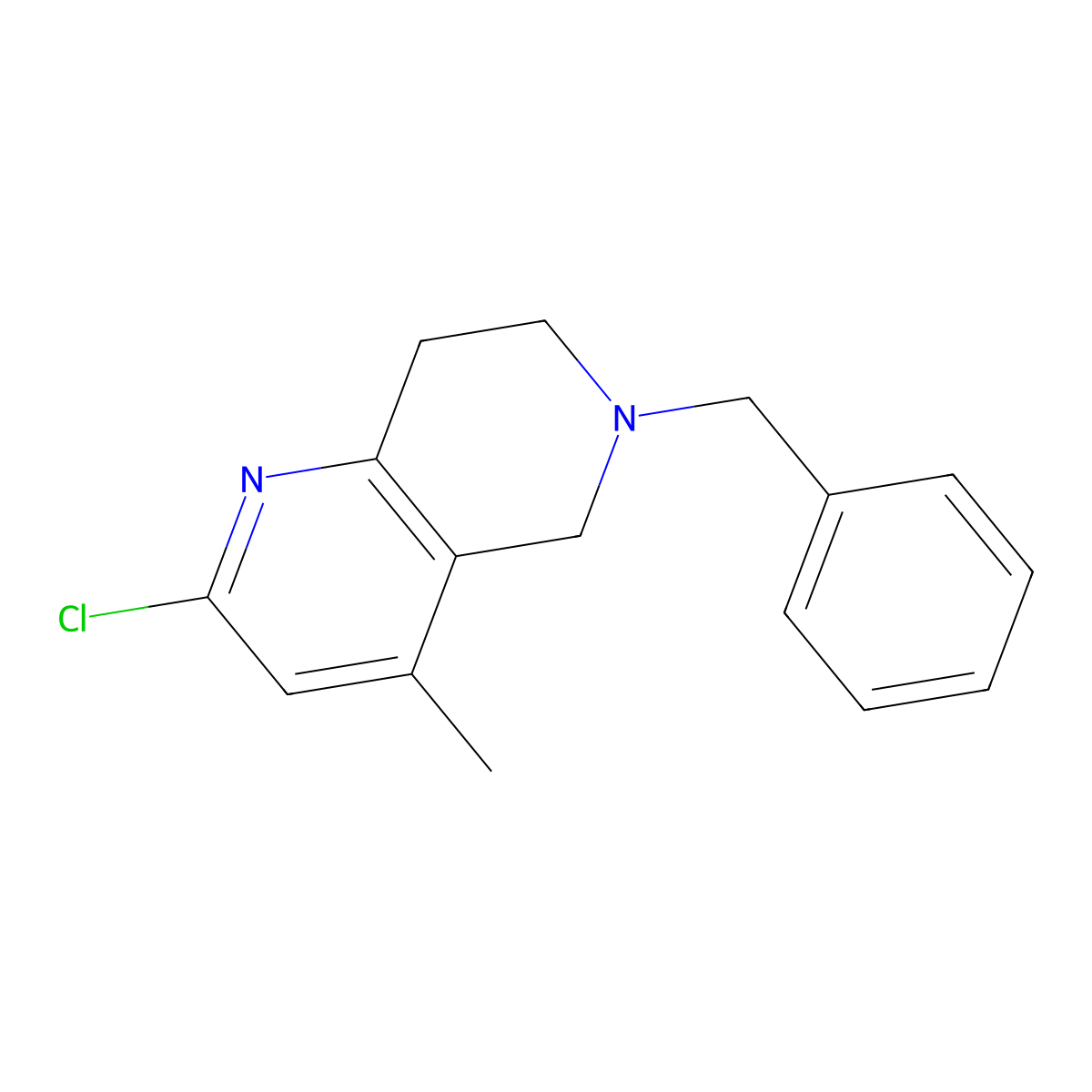 6-Benzyl-2-chloro-4-methyl-5,6,7,8-tetrahydro-1,6-naphthyridine molecular structure, CAS 1421309-97-8