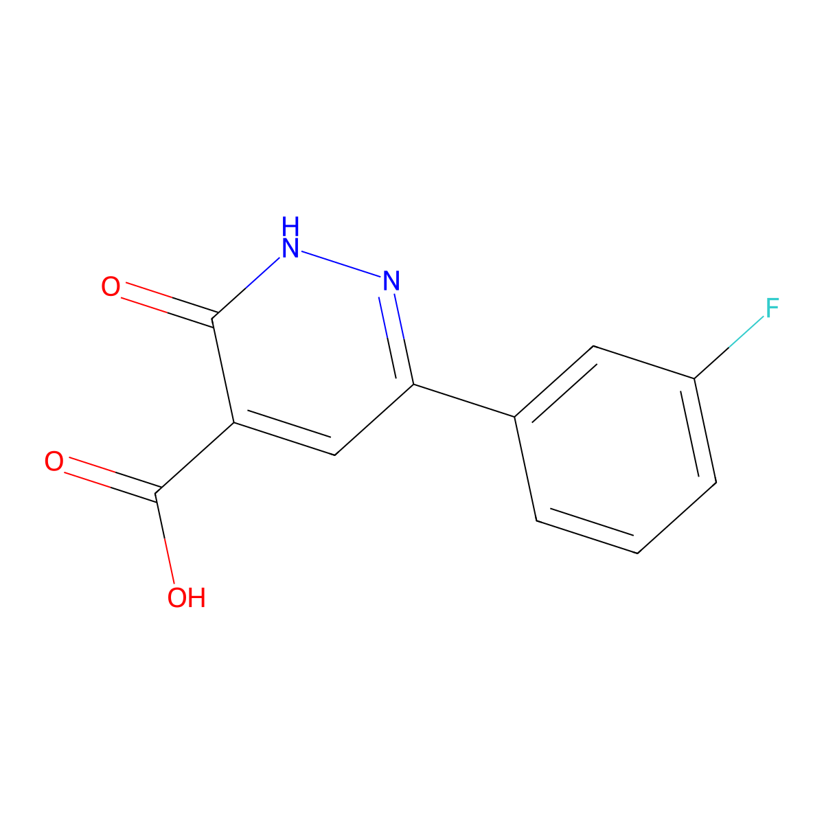 6-(3-Fluorophenyl)-3-oxo-2,3-dihydropyridazine-4-carboxylic acid molecular structure, CAS 1421311-74-1