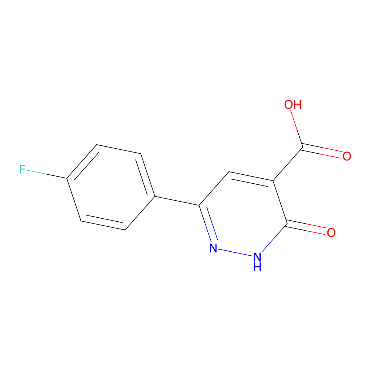 6-(4-Fluorophenyl)-3-oxo-2,3-dihydropyridazine-4-carboxylic acid molecular structure, CAS 1421311-87-6