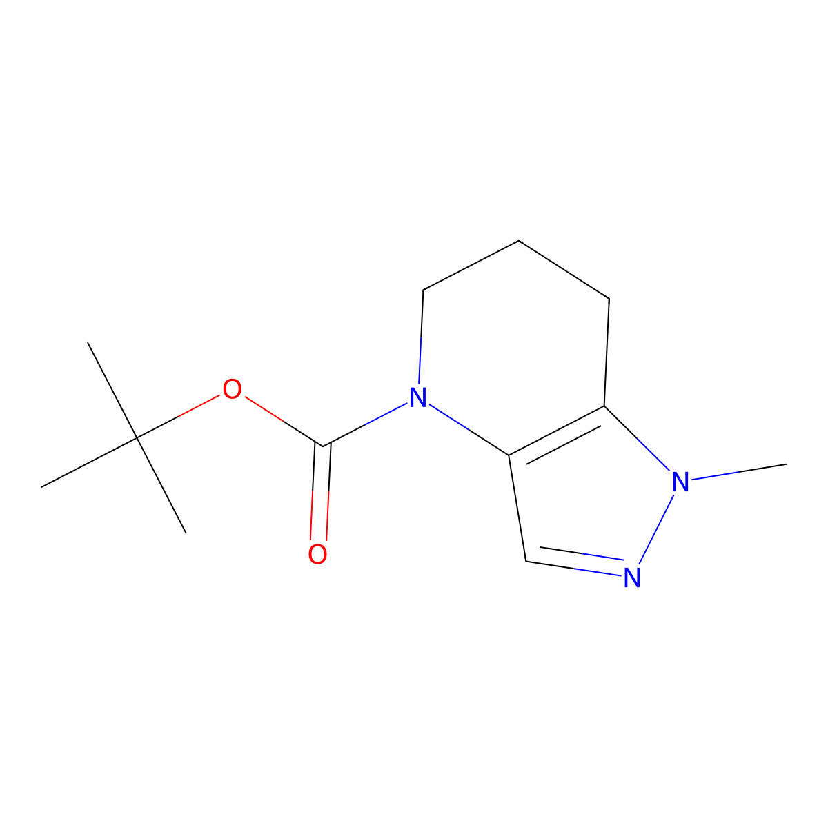 tert-Butyl 1-methyl-6,7-dihydro-1H-pyrazolo[4,3-b]pyridine-4(5H)-carboxylate molecular structure, CAS 1421311-98-9
