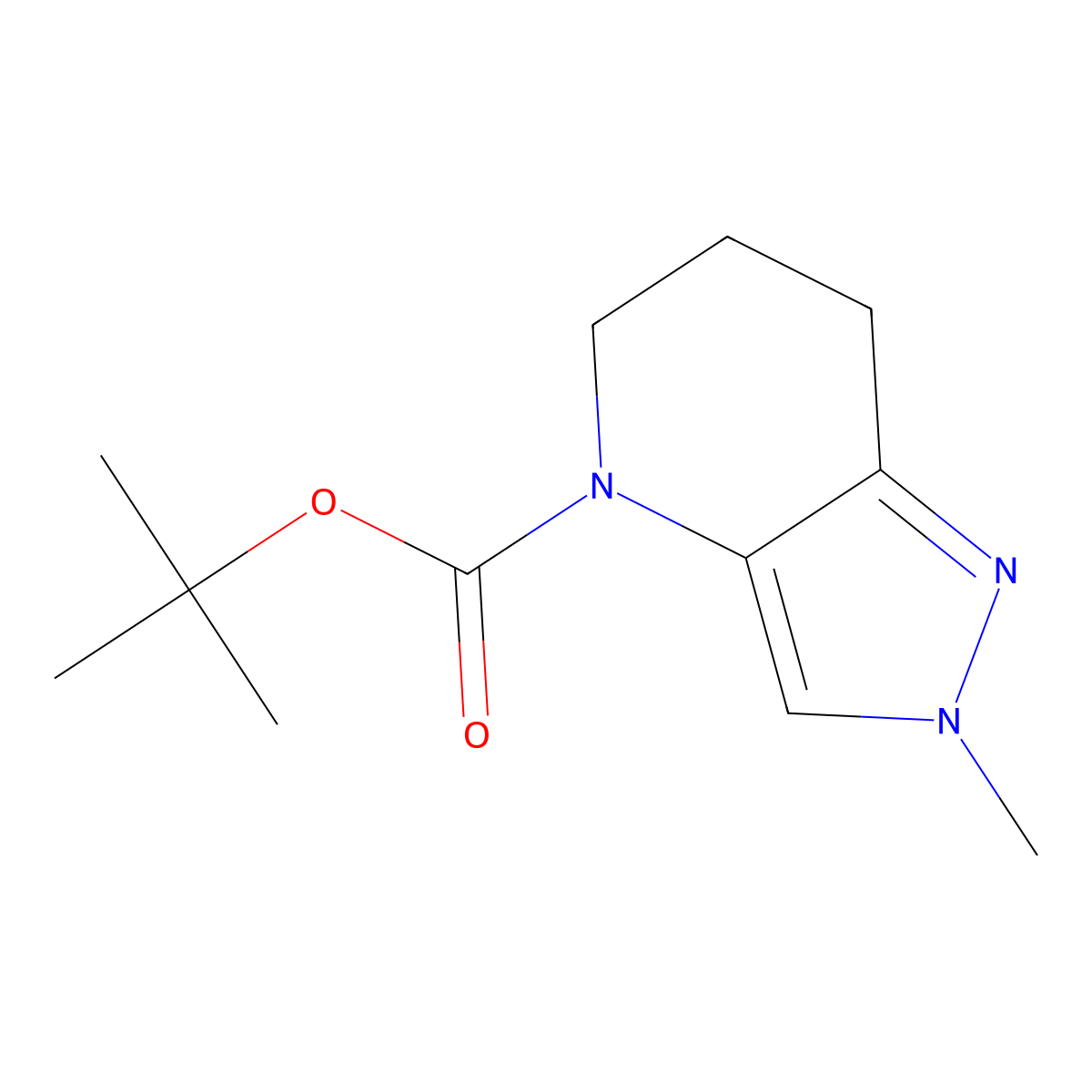 tert-Butyl 2-methyl-6,7-dihydro-2H-pyrazolo[4,3-b]pyridine-4(5H)-carboxylate molecular structure, CAS 1421312-00-6
