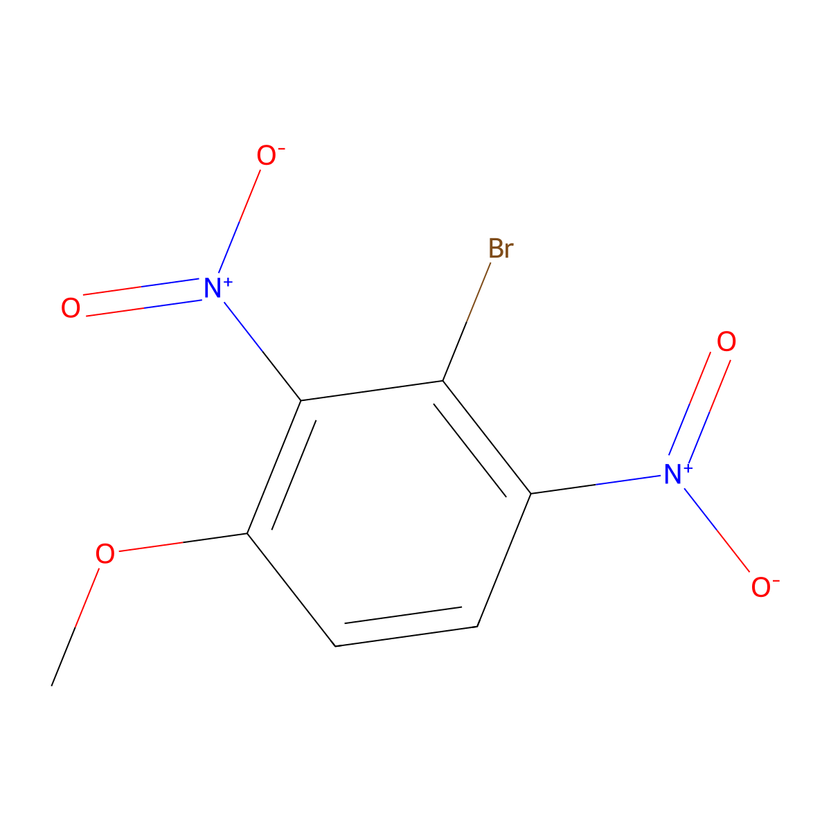 2-Bromo-4-methoxy-1,3-dinitro-benzene molecular structure, CAS 1421312-12-0