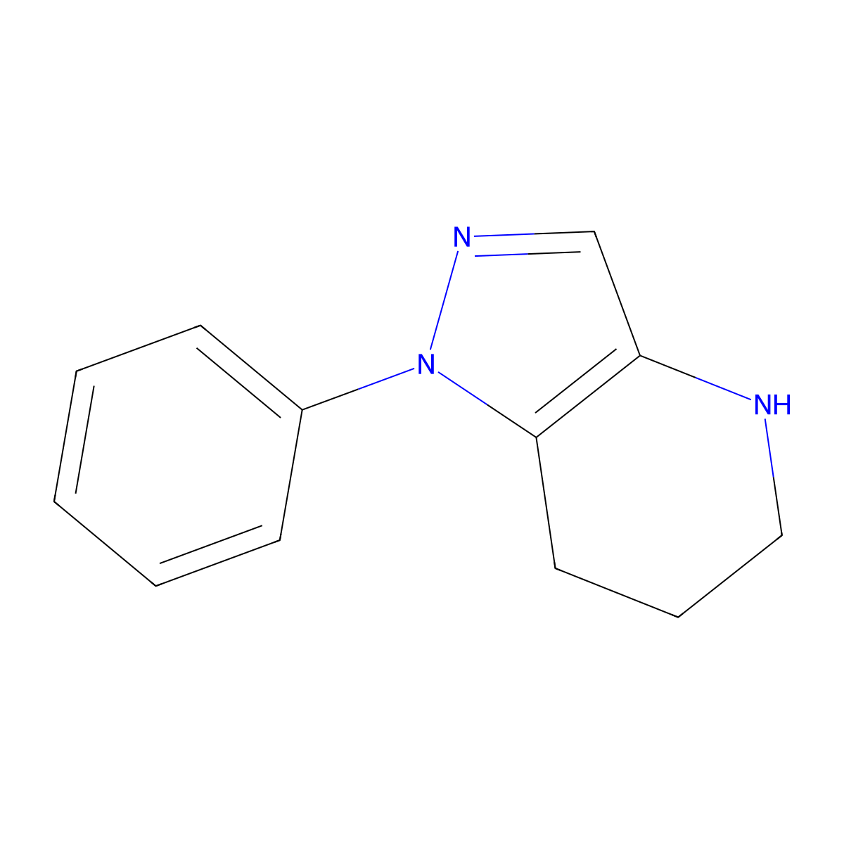 1-phenyl-1H,4H,5H,6H,7H-pyrazolo[4,3-b]pyridine molecular structure, CAS 1421312-13-1