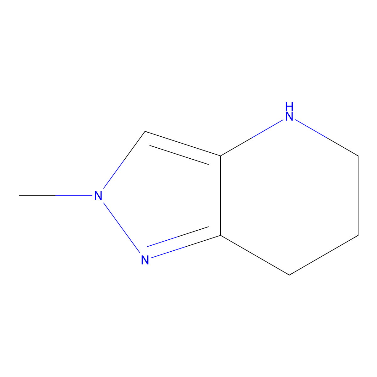 2-Methyl-4,5,6,7-tetrahydro-2H-pyrazolo[4,3-b]pyridine molecular structure, CAS 1421312-20-0