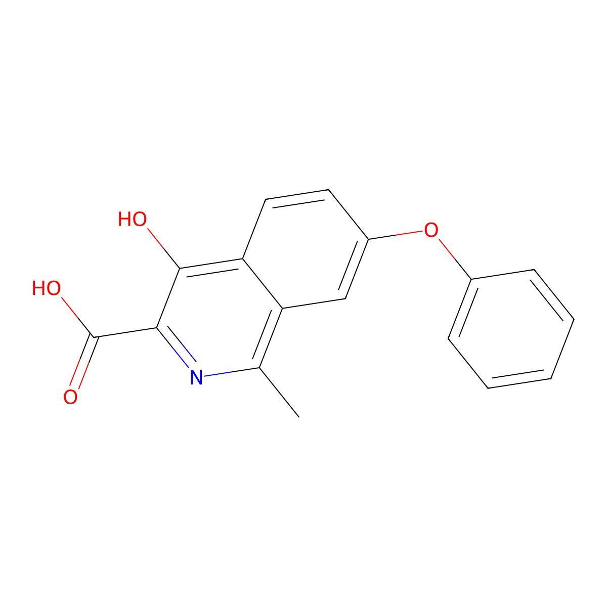 4-Hydroxy-1-methyl-7-phenoxyisoquinoline-3-carboxylic acid molecular structure, CAS 1421312-35-7