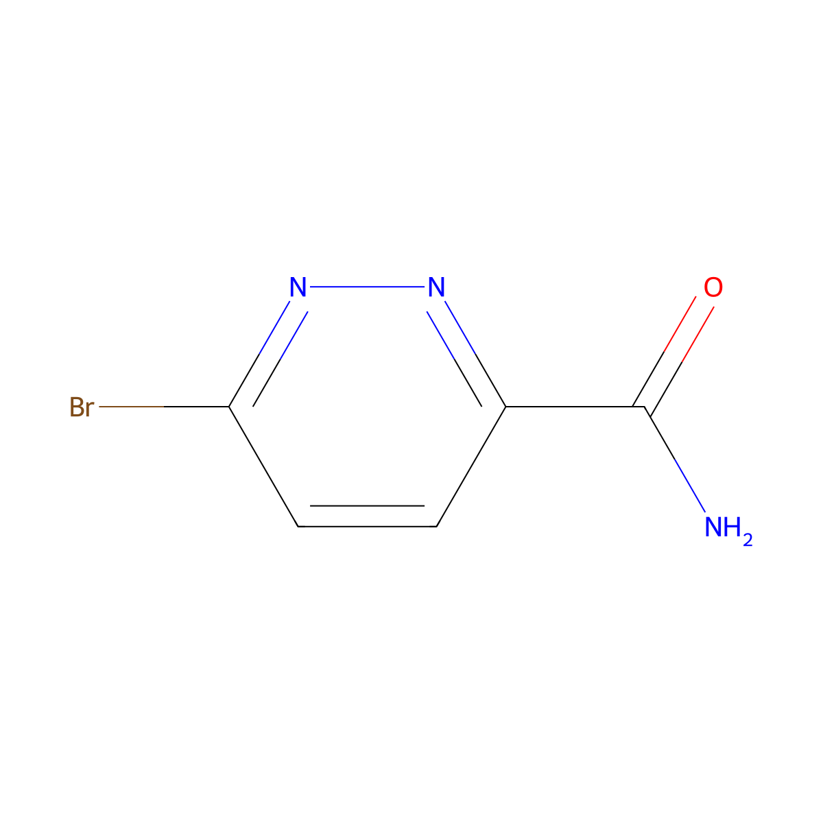 6-Bromopyridazine-3-carboxamide molecular structure, CAS 1421313-70-3
