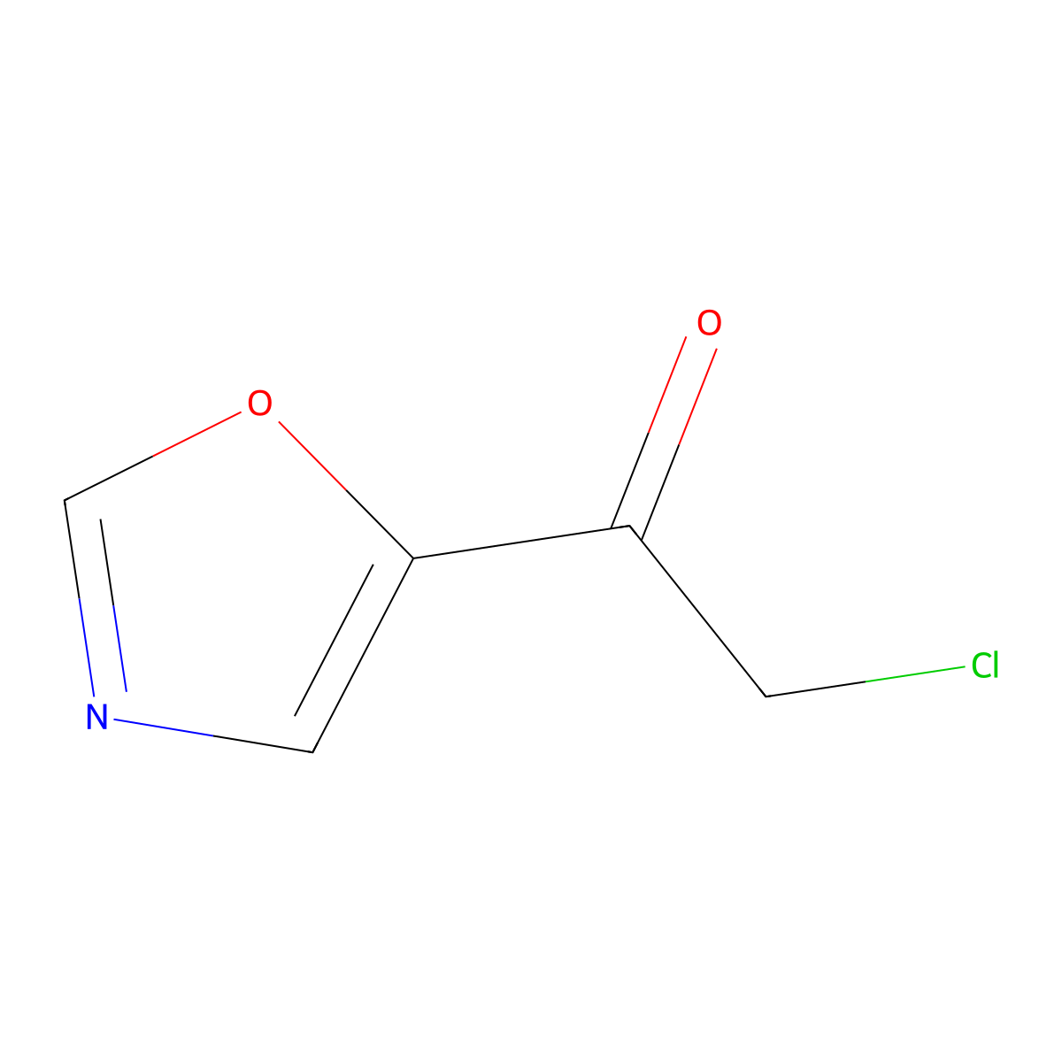 2-Chloro-1-(1,3-oxazol-5-yl)ethan-1-one molecular structure, CAS 1421314-19-3